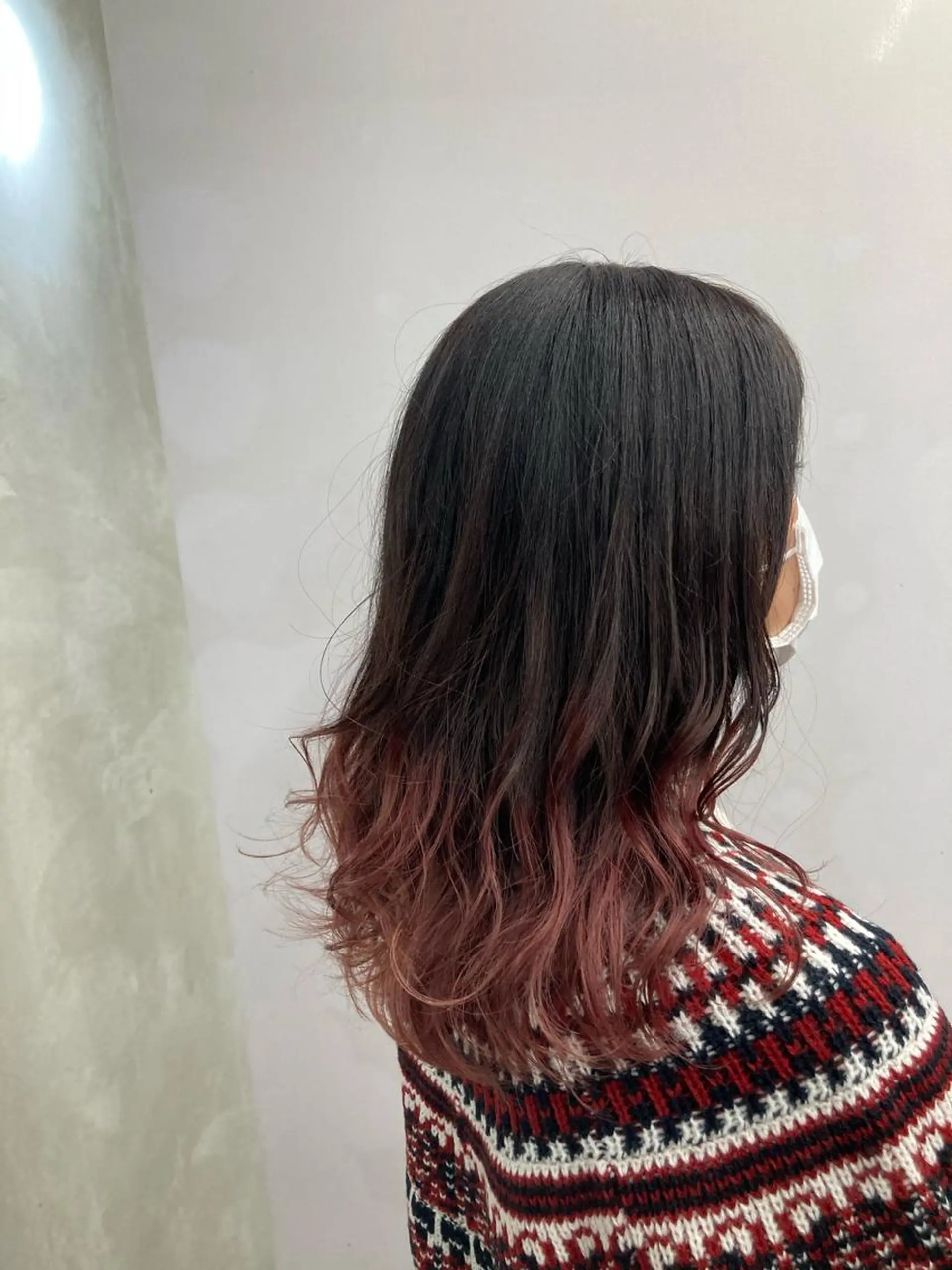 セミロング カラー ピンクカラー ブリーチ&似合せボブ 田中寛十のヘアスタイル