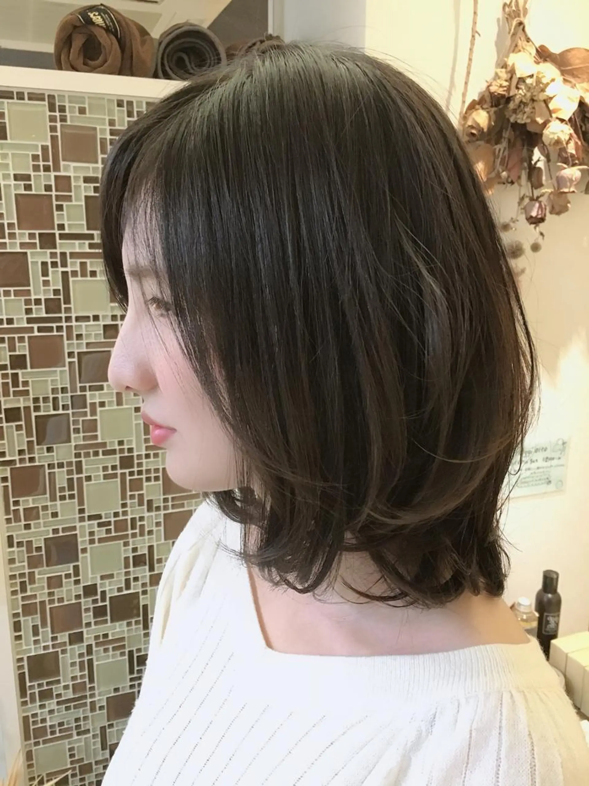 ミディアム ボブレイヤー ボブ レイヤーカット 近藤 大介のヘアスタイル