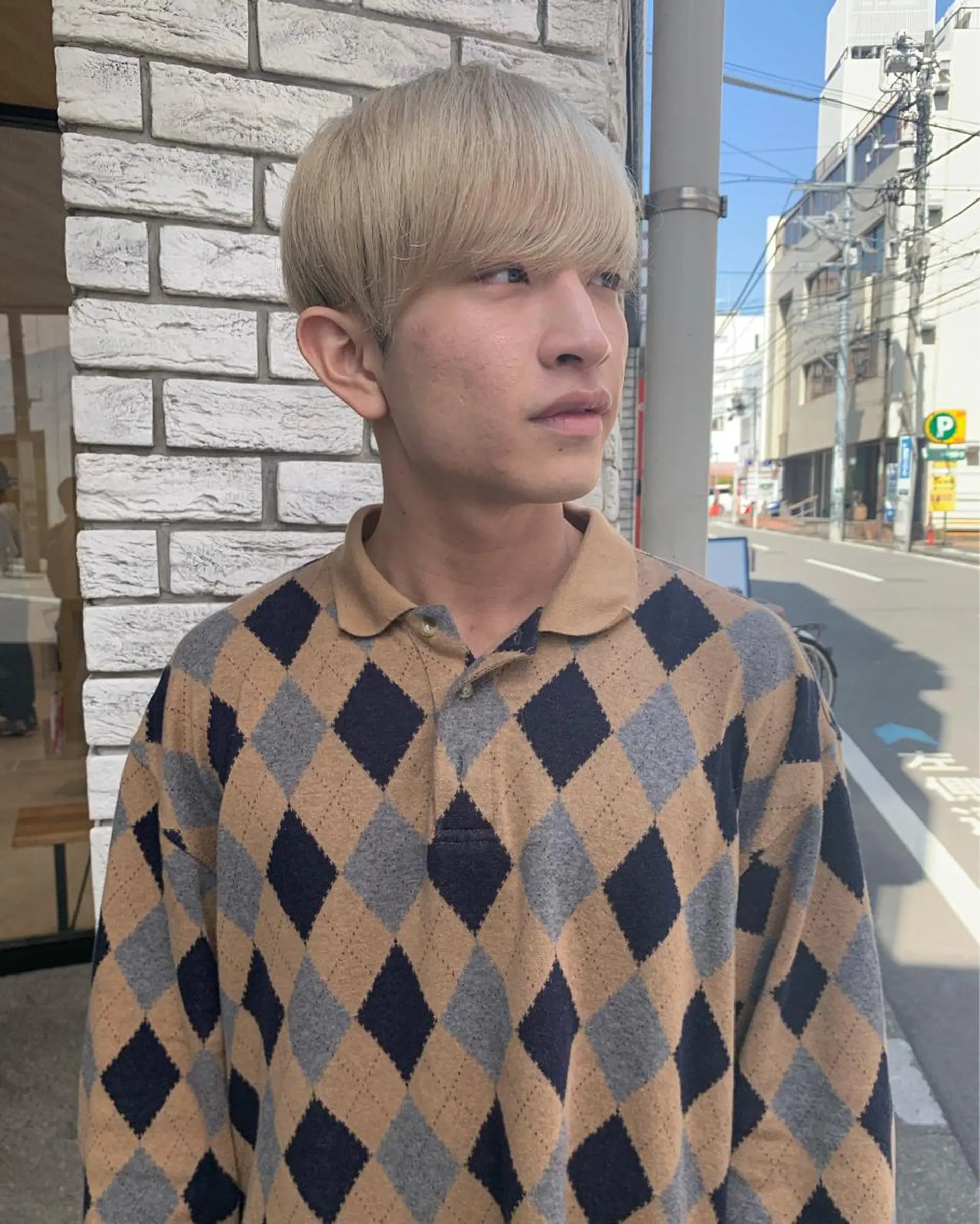 ショート メンズ メンズハイトーン メンズ韓国風 韓国マッシュ マッシュ 韓国風ヘア 艶カラー/暖色カラー /透明感/ryutoのヘアスタイル