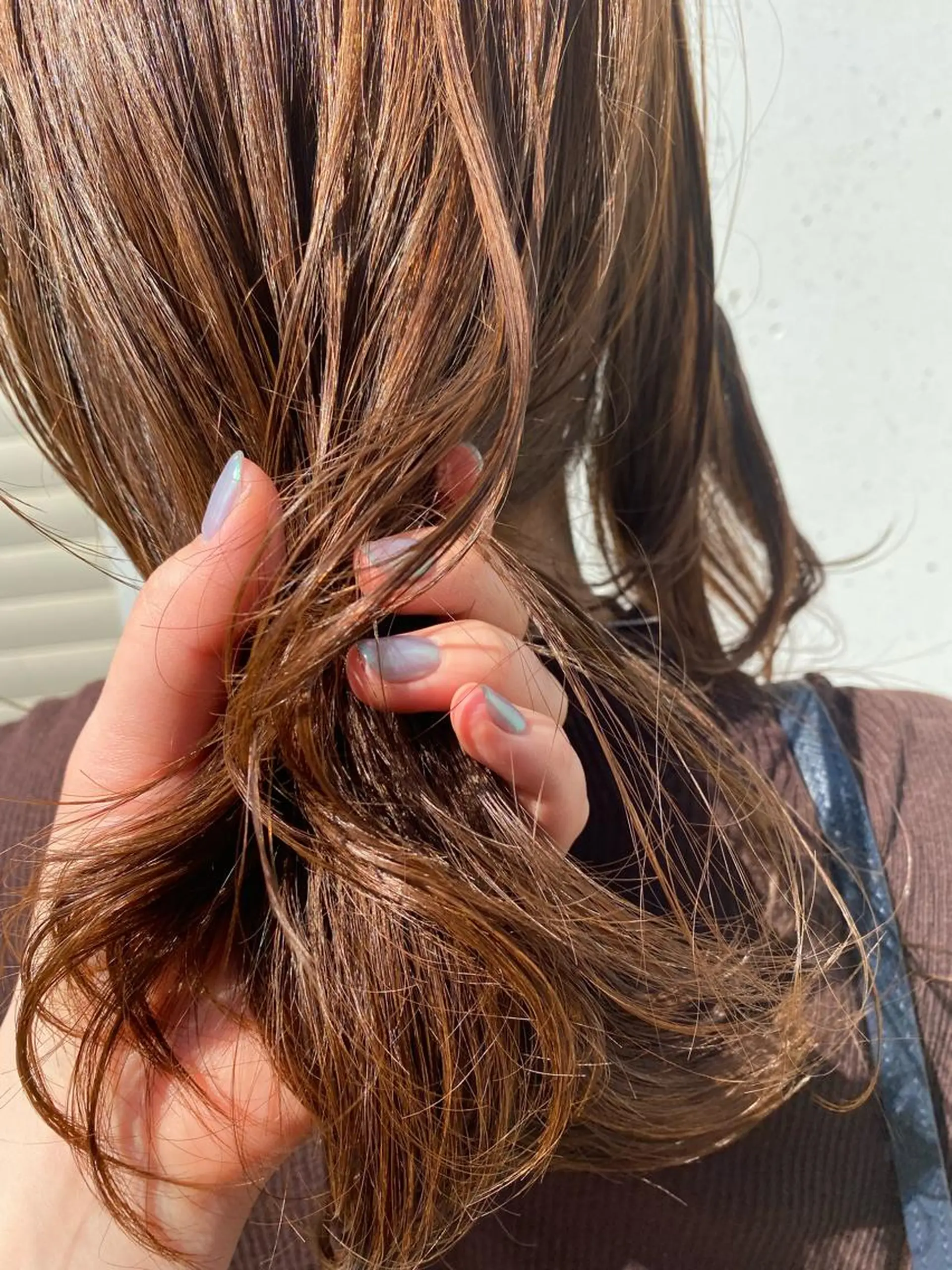 セミロング カラー ヘアアレンジ ブリーチ ブリーチなしカラー お任せヘア☘️☘️ 及川渚のヘアスタイル