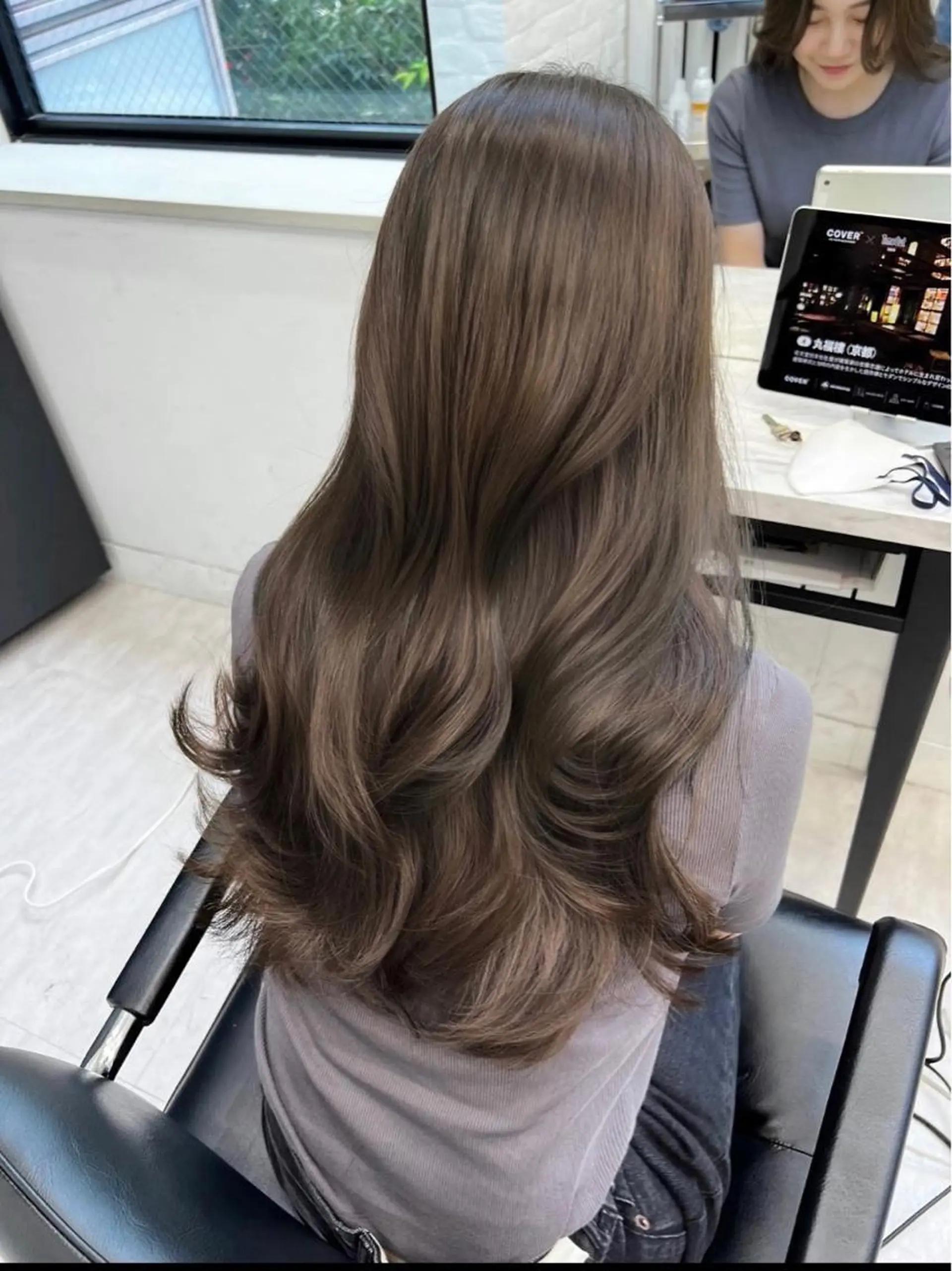 ロング カラー 韓国ヘア♡ 顔まわりカットayaのヘアスタイル