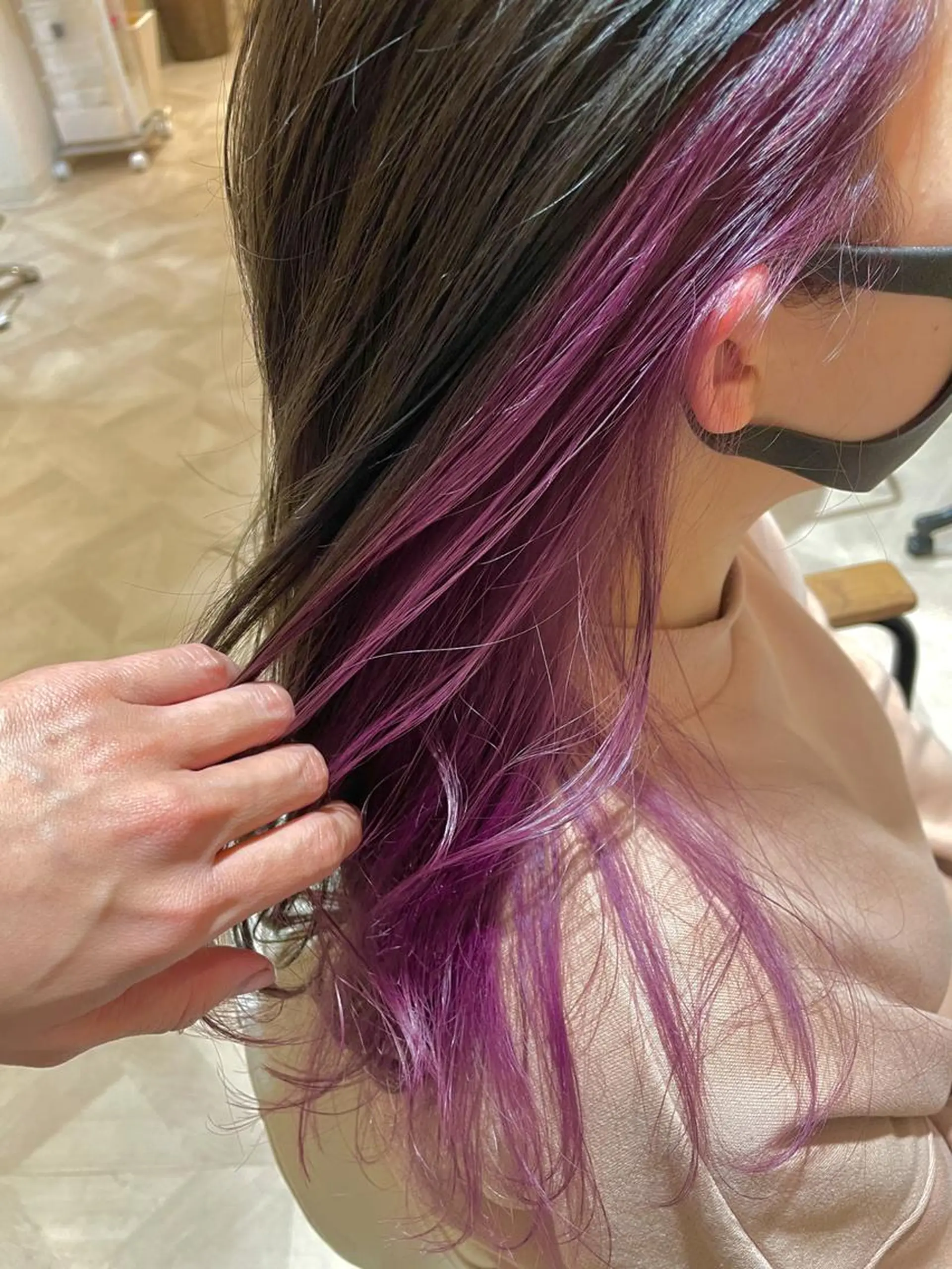 カラー ミディアム アディクシーカラー イヤリングカラー ハイトーンカラー ユニコーンカラー N° aria 三軒茶屋のヘアスタイル