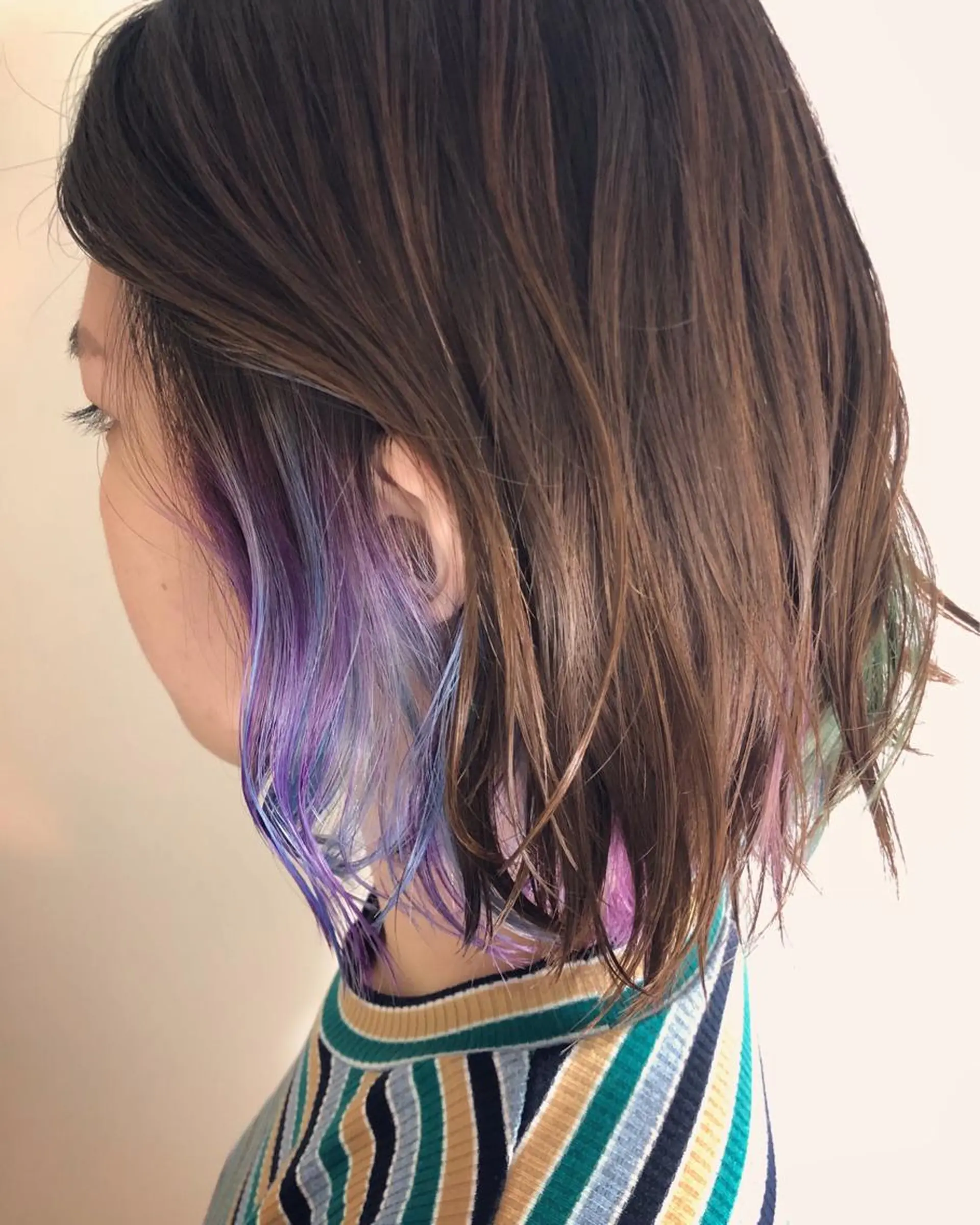 ミディアム カラー ユニコーンカラー カット ヘアカラー トリートメント 原宿サロン代表 デザインカラー伊藤卓のヘアスタイル