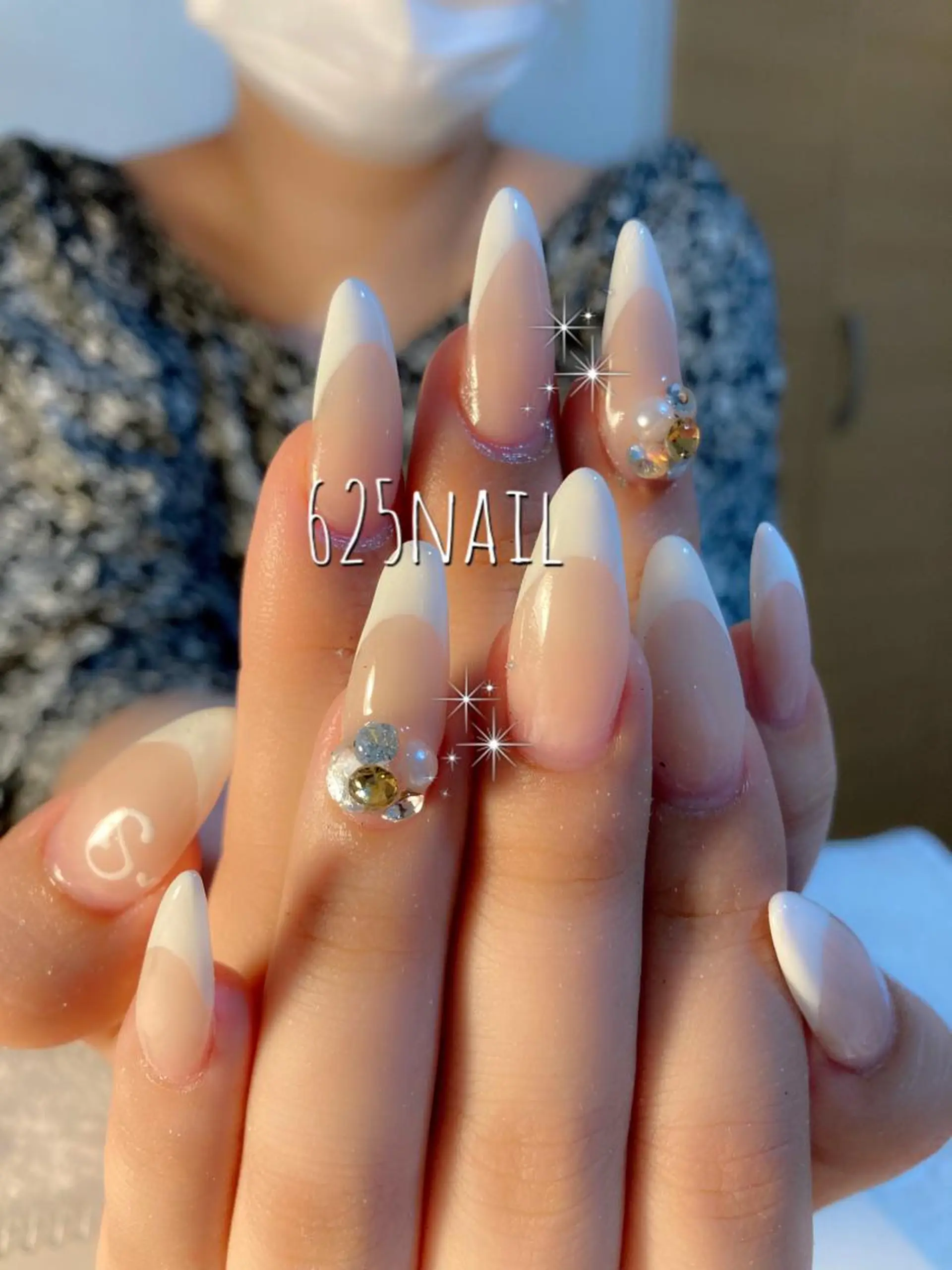 ネイル 長さ出し スカルプネイル ハンドネイル 625nail 無料P有/春日白水のネイルデザイン