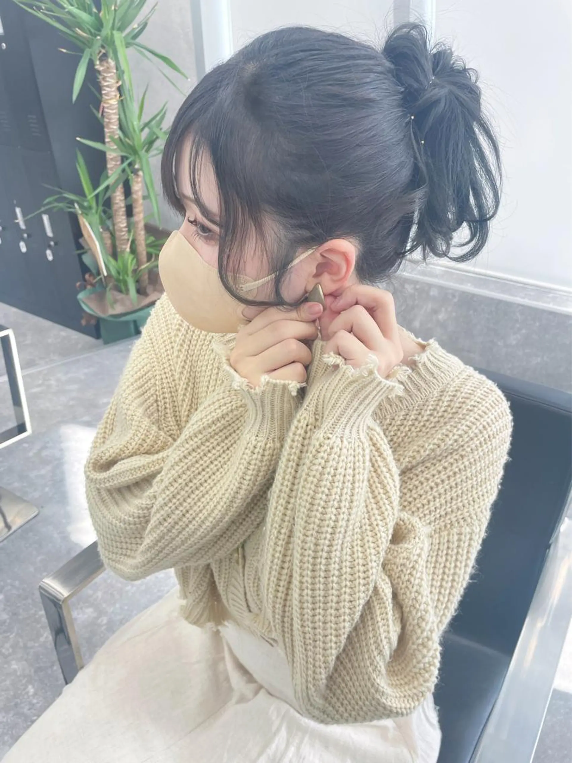 セミロング ヘアアレンジ お団子ヘア 口コミ高評価✨ 安達ももかのマツエク・マツパデザイン