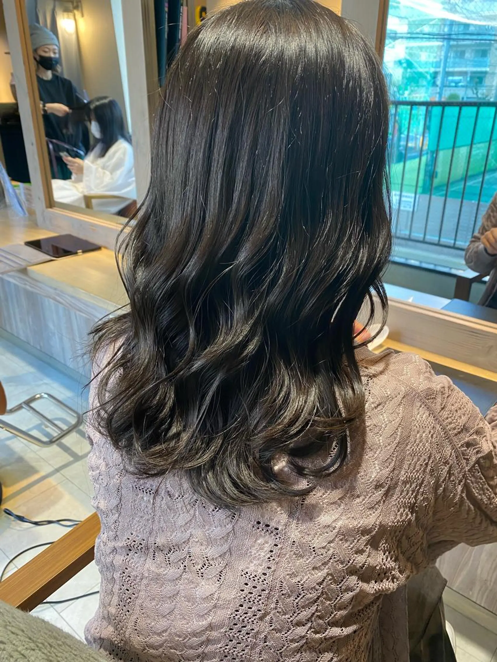 セミロング アッシュ ヘアカラー トリートメント 🟣メンズパーマ 川端 永遠🟣のヘアスタイル