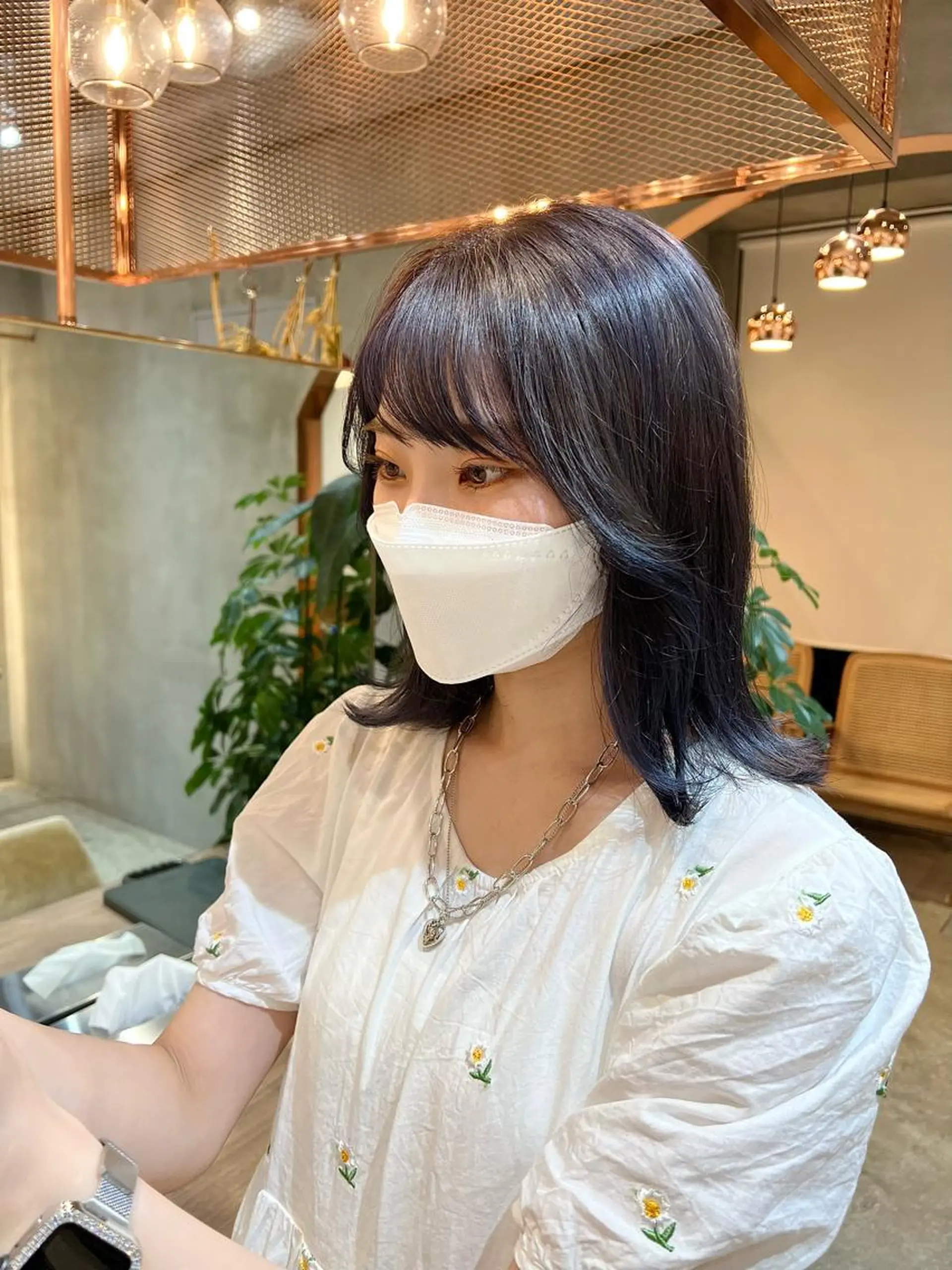 セミロング ボブ/巻ける縮毛矯正 /韓国レイヤーはなのヘアスタイル