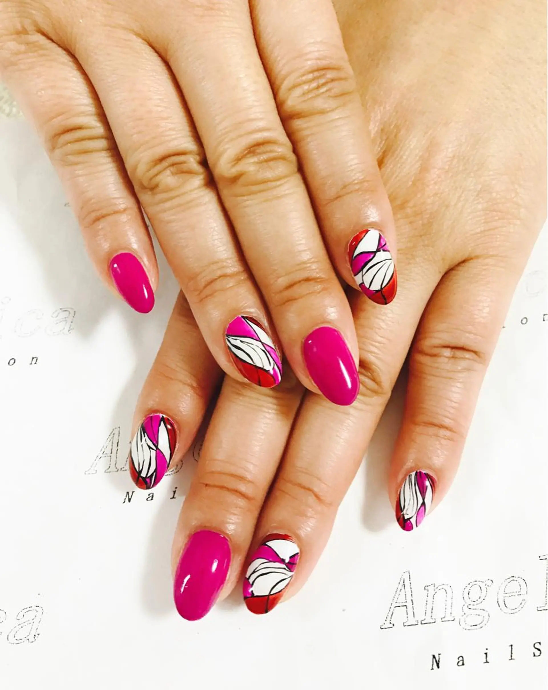 ネイル ハンドネイル Angelica ネイリストのネイルデザイン