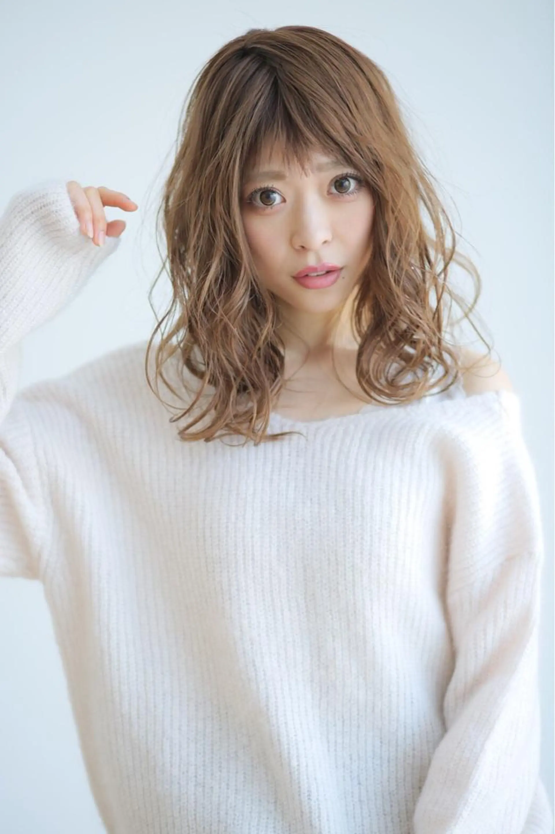 セミロング カラー パーマ 髪質改善/美髪矯 正ヤマモトハルキのヘアスタイル