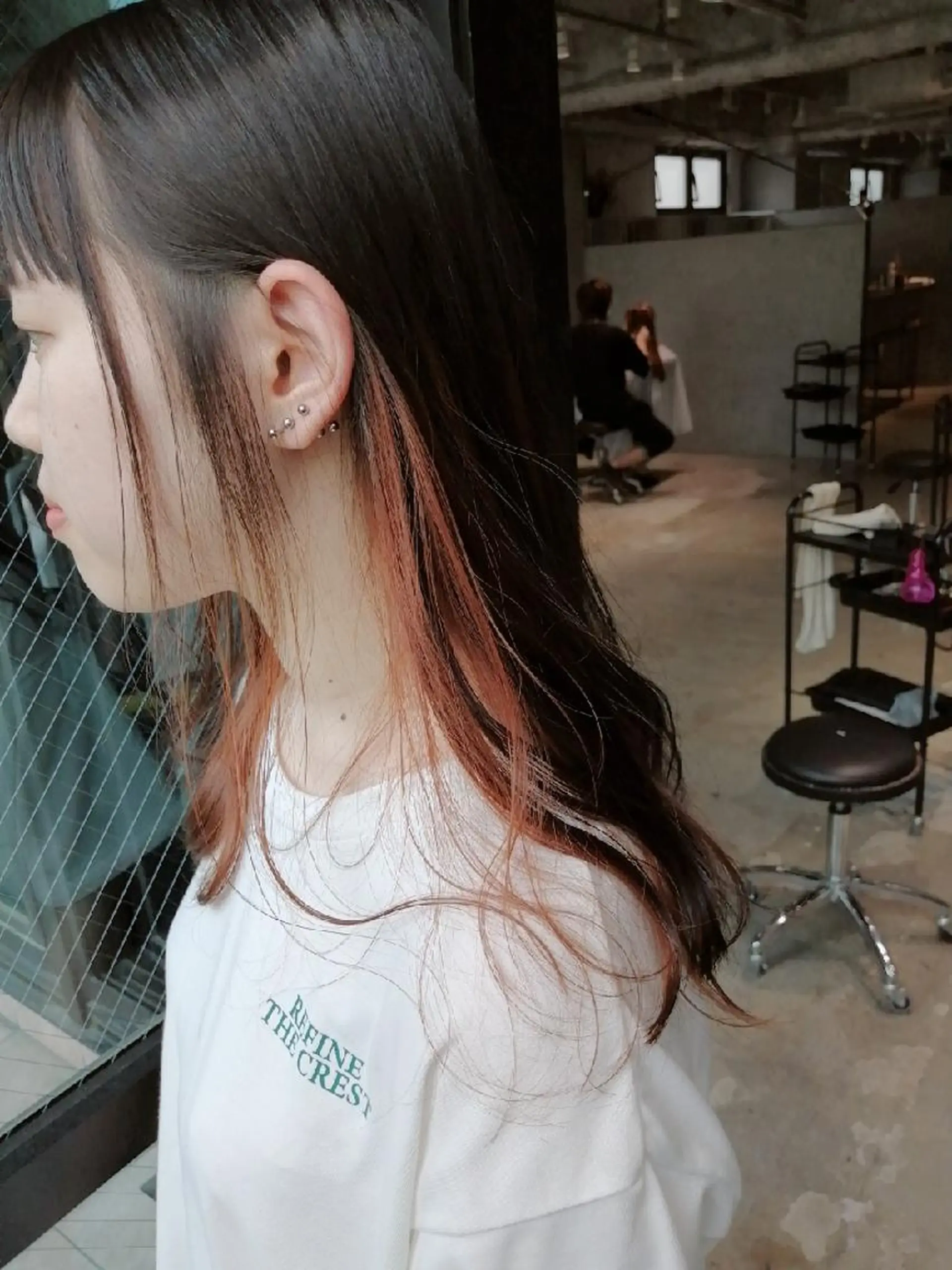 セミロング 美髪矯正/艶カラー ボブ/栄/鐘ヶ江純也のヘアスタイル