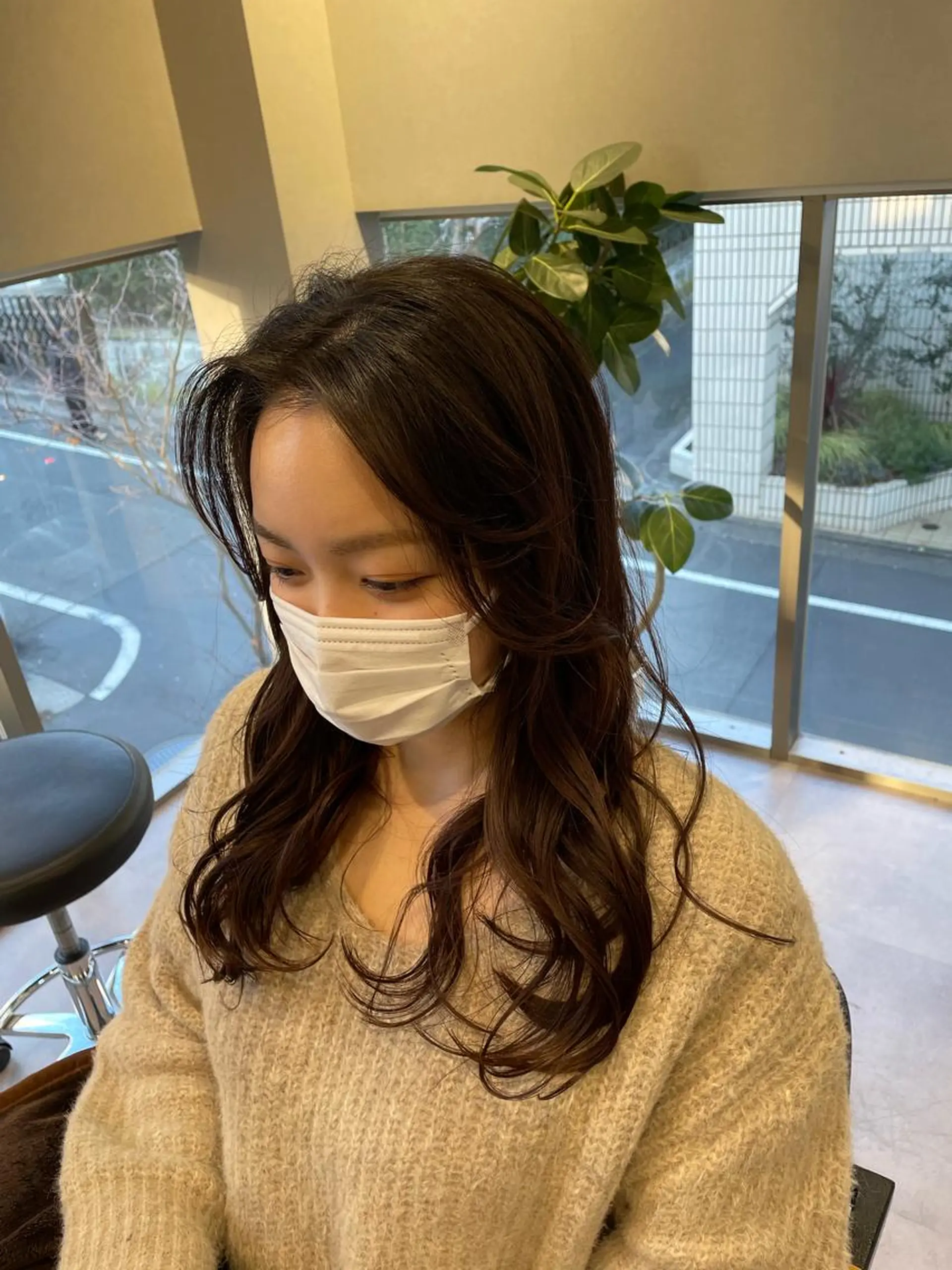 ロング ボブ エギョモリ 外国人風カラー ハイライト 髪質改善 カット ヘアカラー トリートメント 韓国風/オシャレ /縮毛矯正/滝口琴未のヘアスタイル