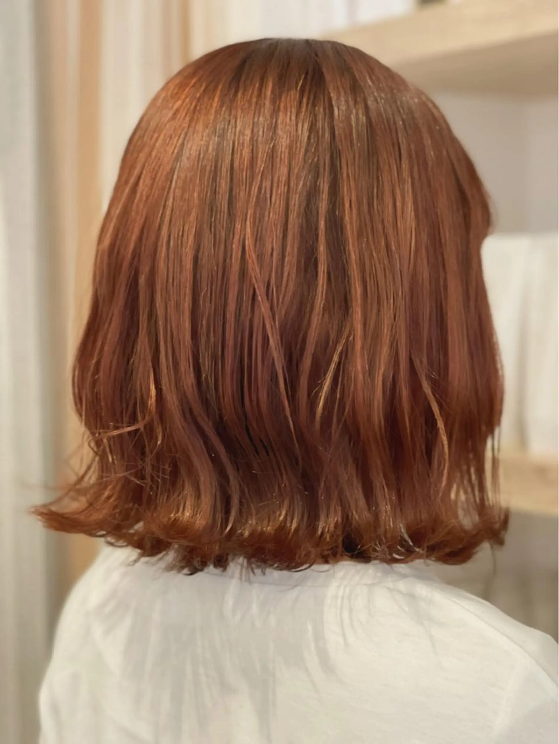 ミディアム カラー ピンクカラー レッドカラー 由比藤理子 ブリーチカラー🌈のヘアスタイル