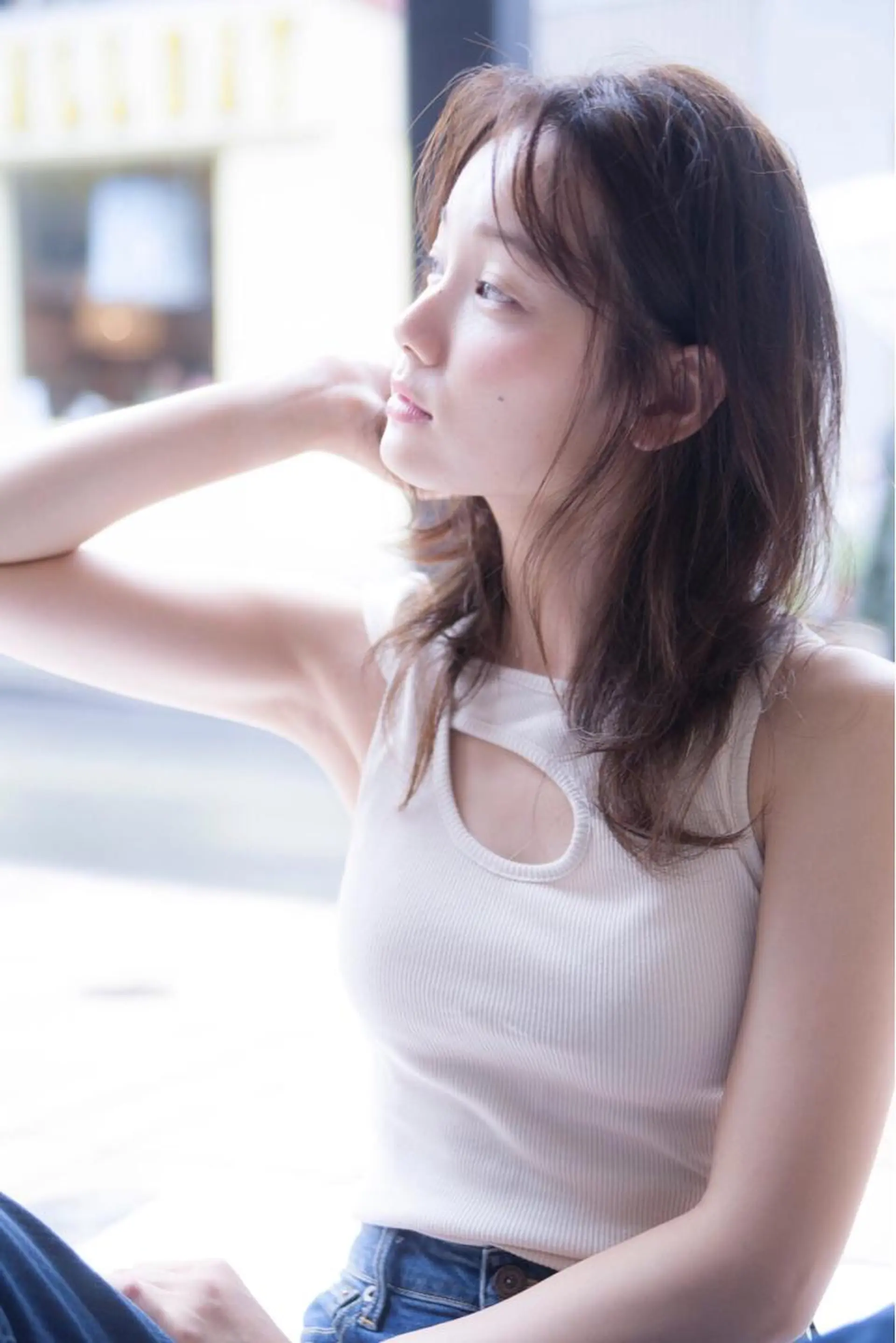 セミロング カラー パーマ 💘透明感カラー💘 沖本 将宏のヘアスタイル