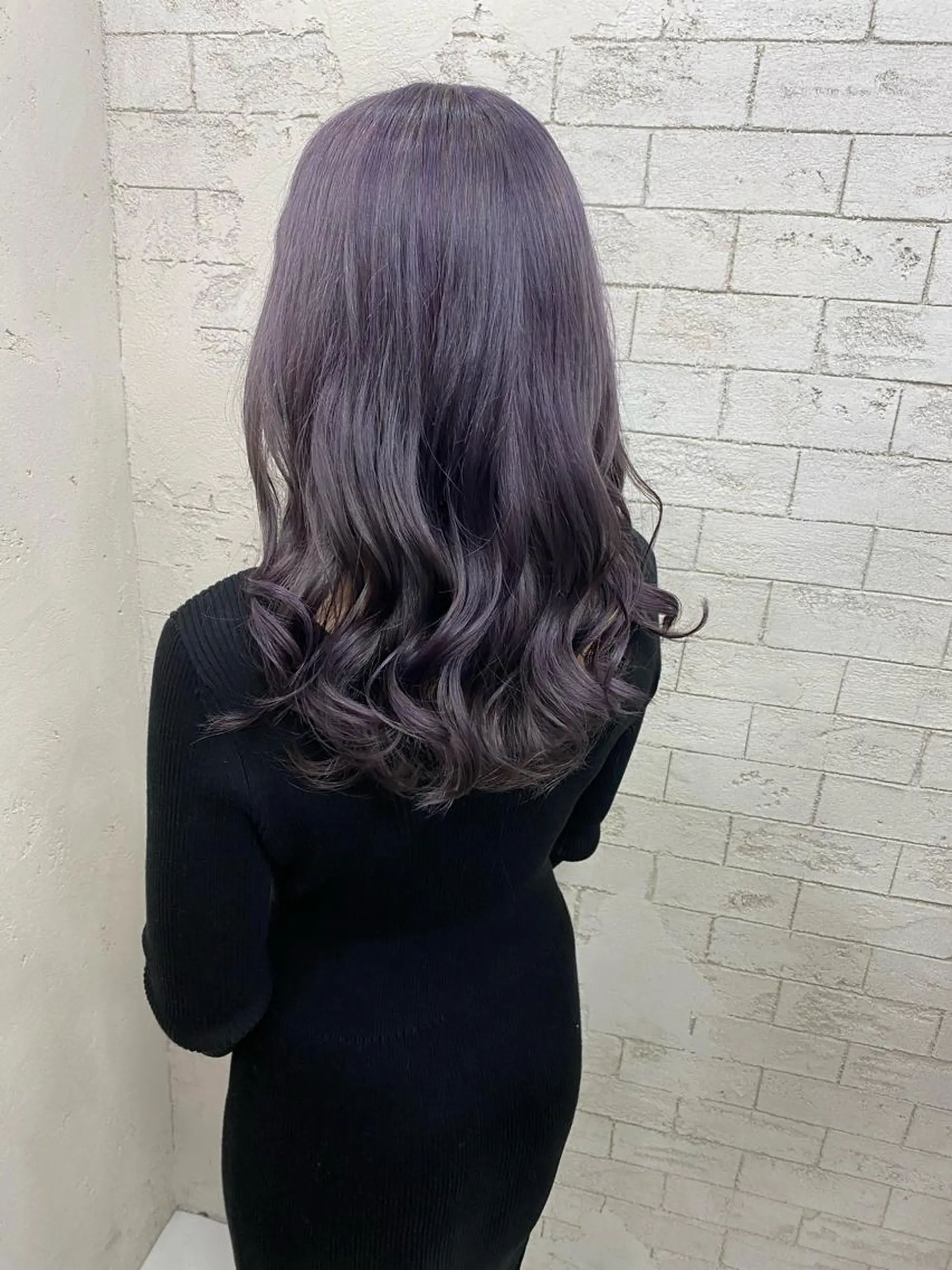 ロング カラー ラベンダーカラー ホワイト/店長/カラ ー講師/錦糸町/岩崎のヘアスタイル