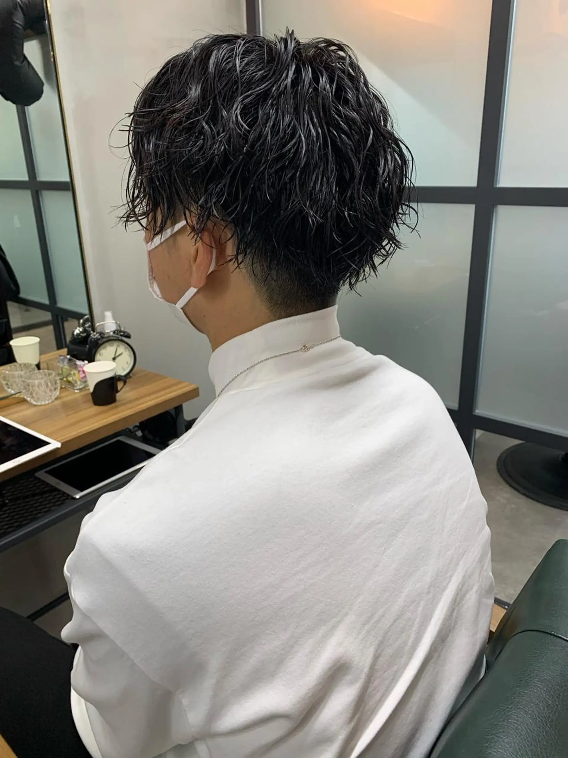 ショート メンズ カット パーマ 【S.BROOM】 店長　西川徹のヘアスタイル