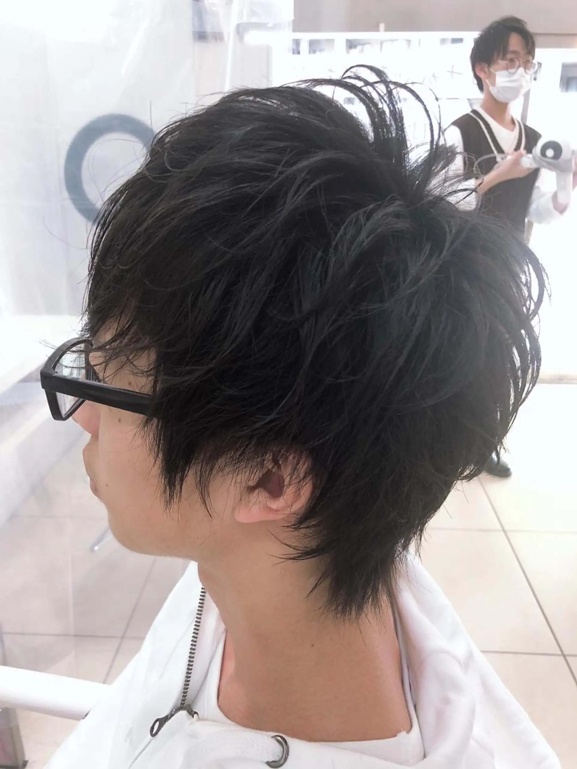 ショート メンズ 髪質改善× ハイライト溝江のヘアスタイル