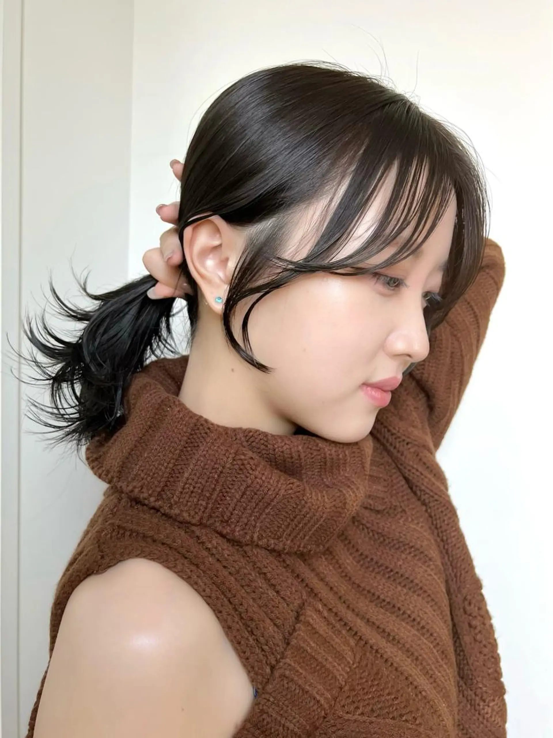 セミロング カラー 韓国風ヘア おくれ毛 韓国ヘア /男女❄️ 細江 美紅のヘアスタイル