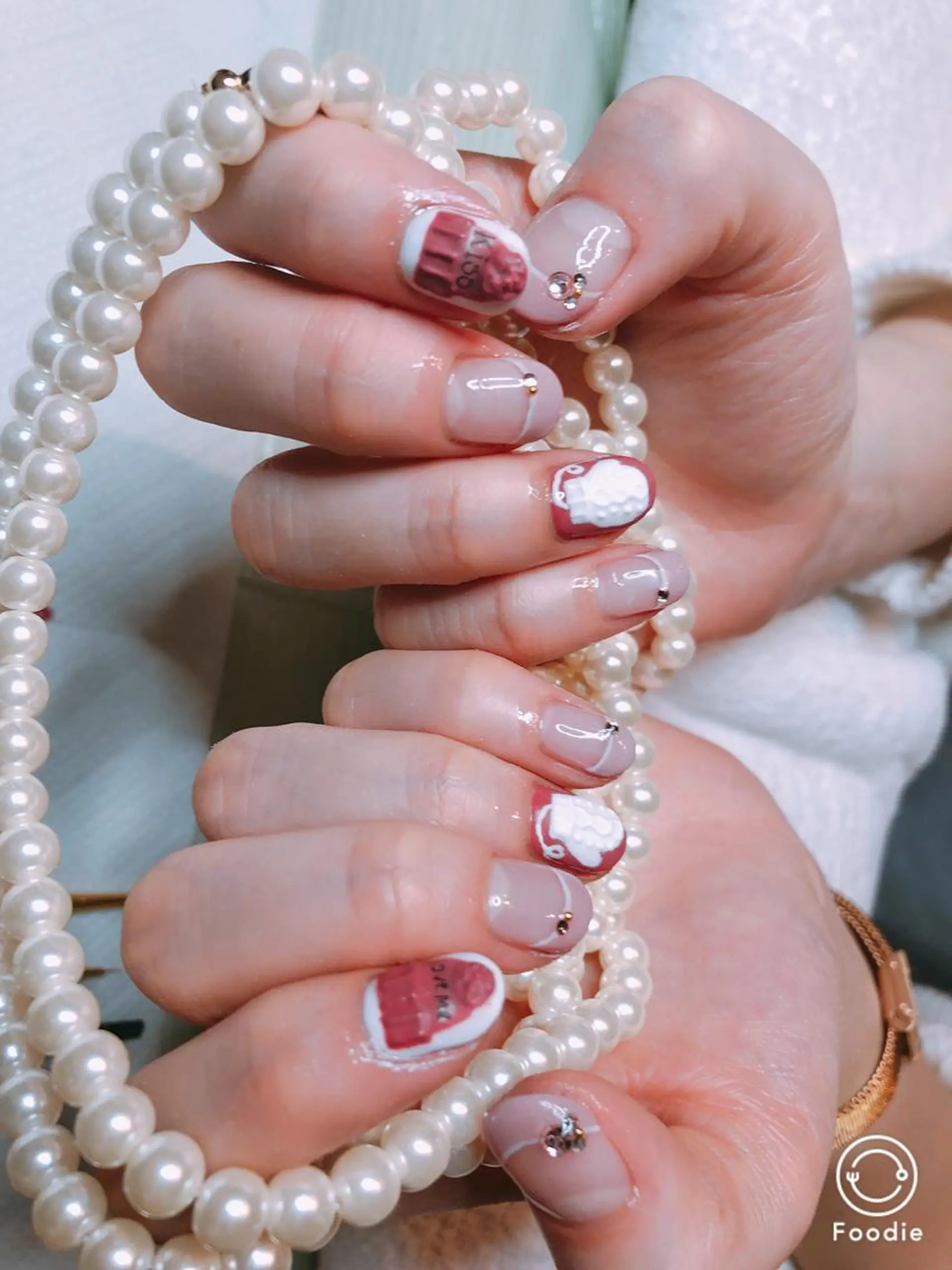 セミロング ネイル 長さ出し専門 nynaのネイルデザイン