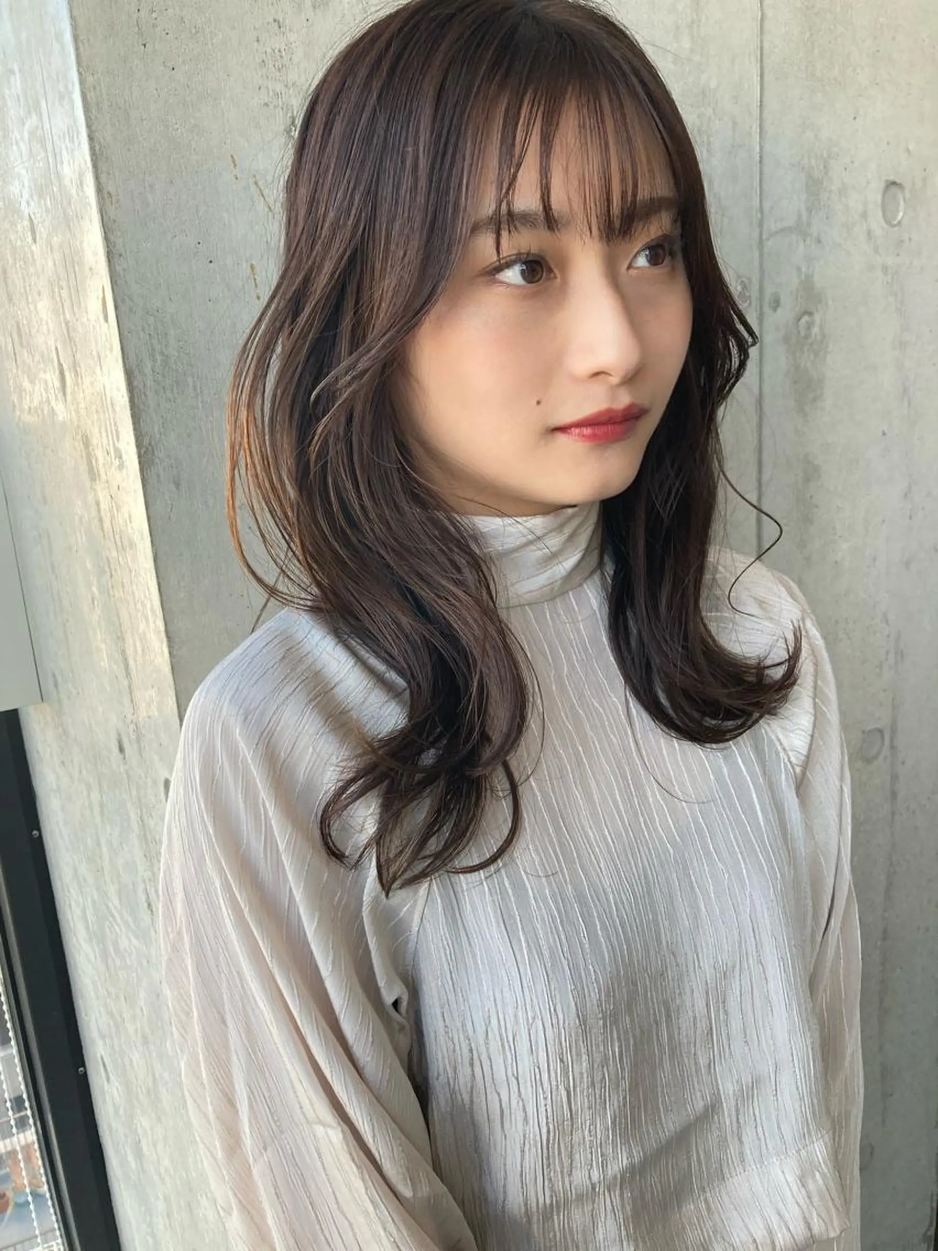 ミディアム カット ヘアセット ✨色持ちの良い艶 カラー✨蟹江真世のヘアスタイル