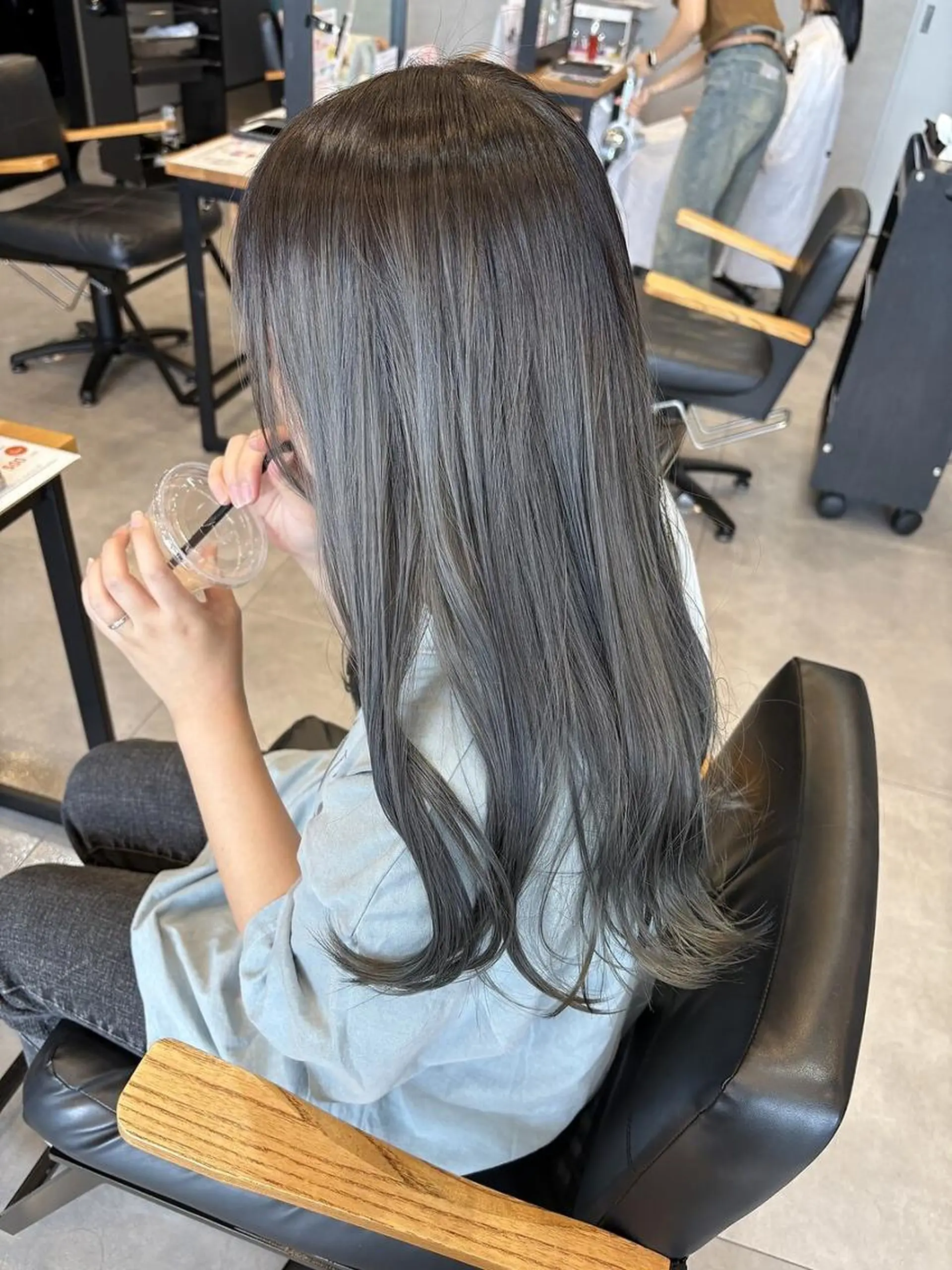 カラー セミロング ヘアカラー トリートメント achieve tillのヘアスタイル