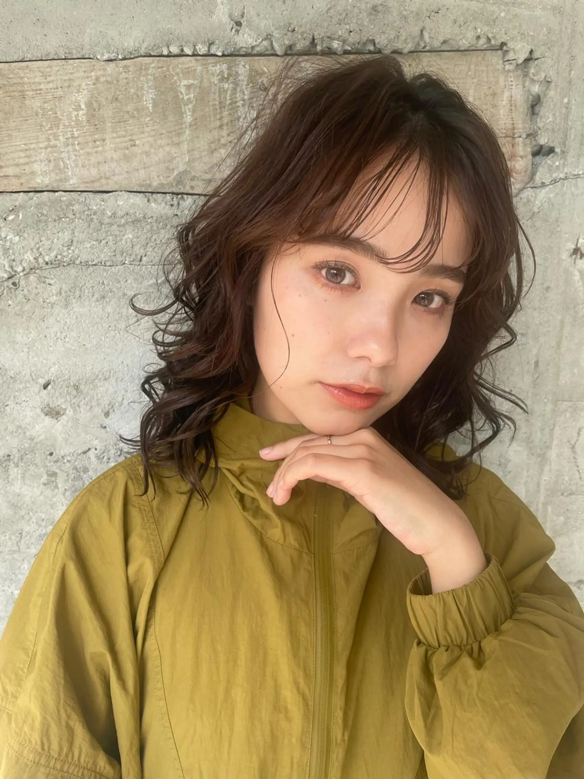 ミディアム カラー カット トリートメント 畑中 康志のヘアスタイル