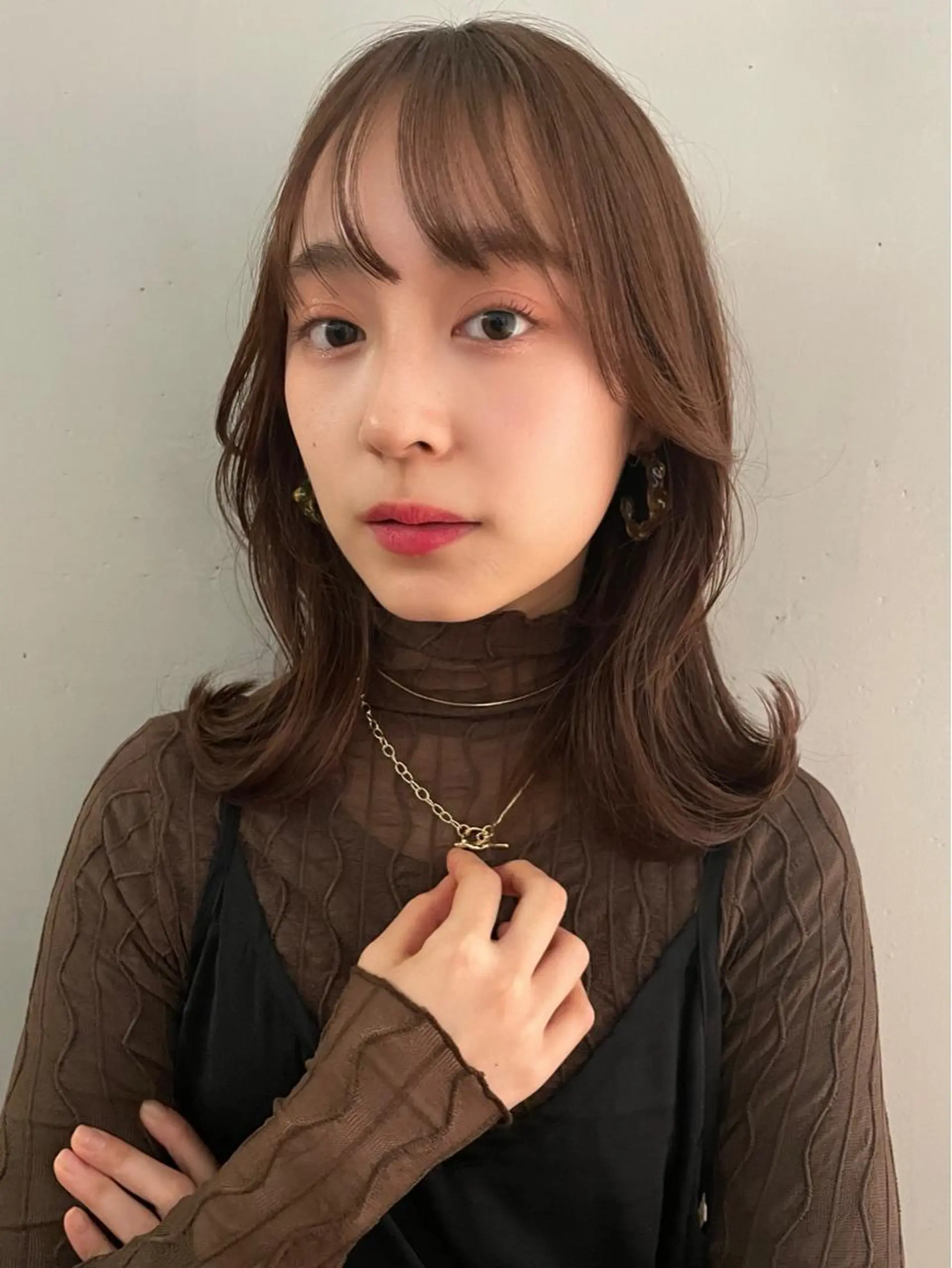 ミディアム カラー ボブ くびれヘア 顔まわりレイヤー 韓国風ヘア レイヤーカット 卒業式受付中🌻 肥田亜沙美のその他イメージ