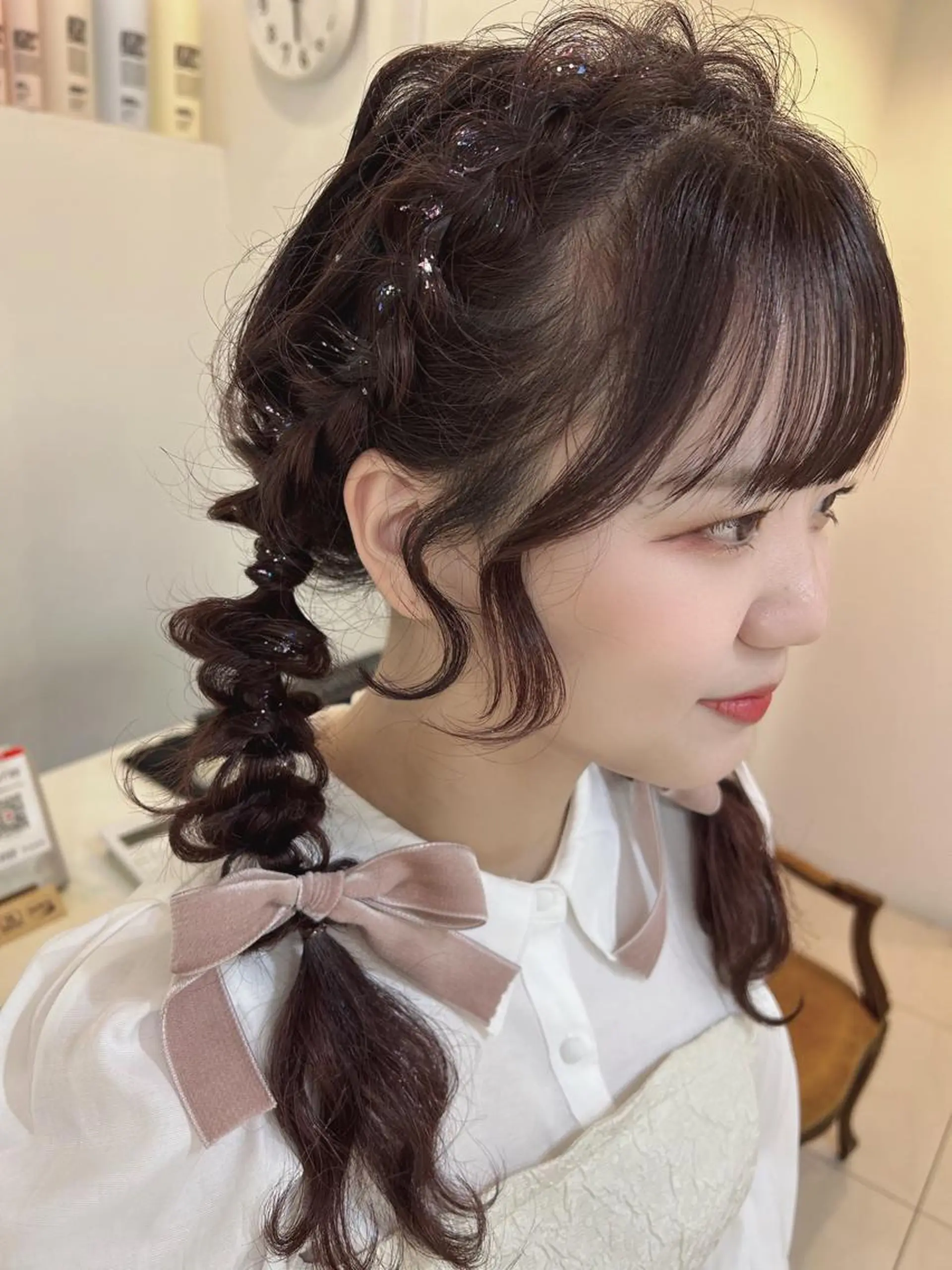 ロング カラー ヘアアレンジ マツエク・マツパ アイブロウ ヘアセット Noah's　Ark所属・透明感カラー🫧ヘア セット🫧松本菜月の眉毛・アイブロウイメージ