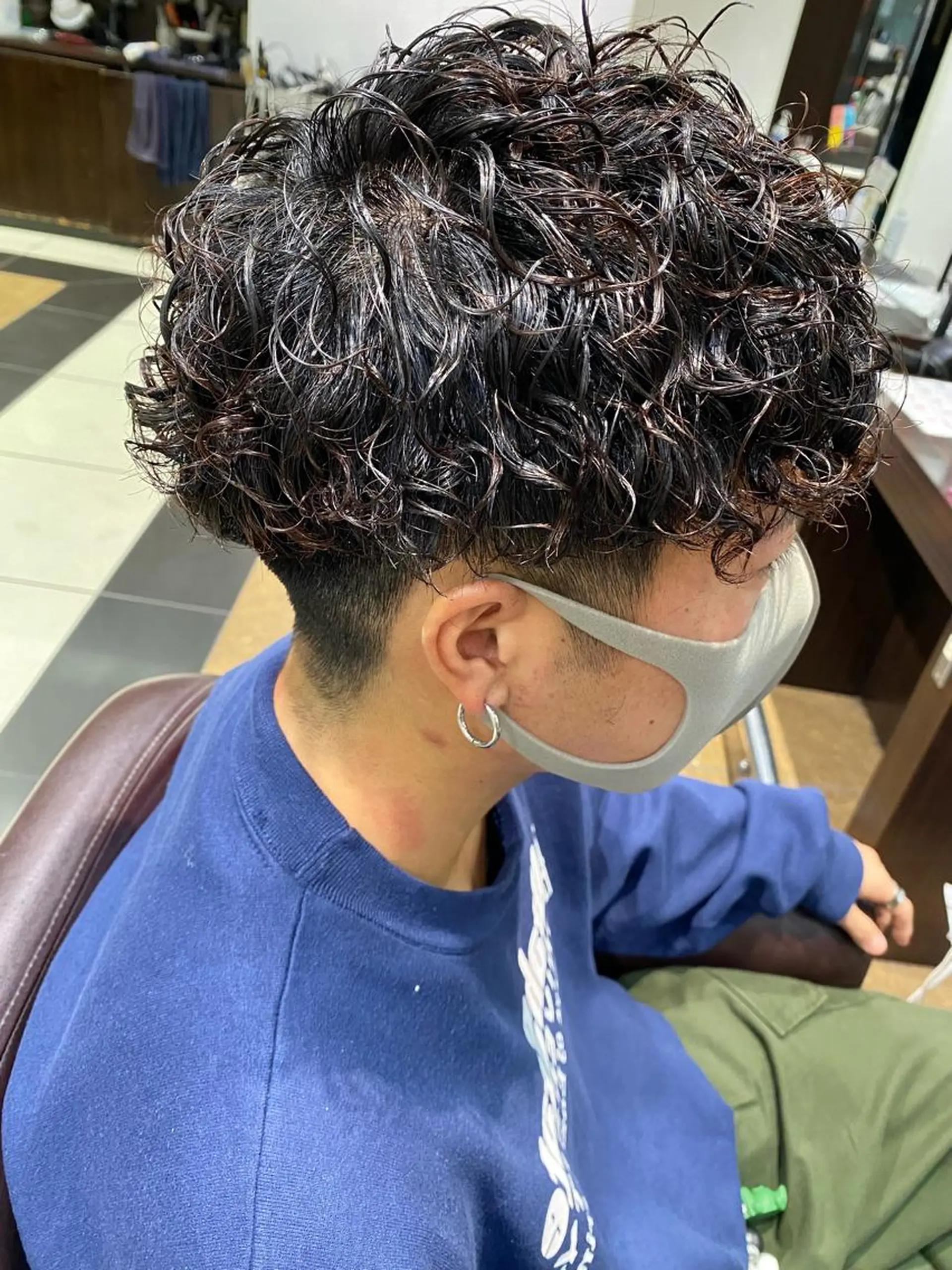 ショート パーマ メンズ 酸スト/フェザー パーマ/三谷海斗のヘアスタイル