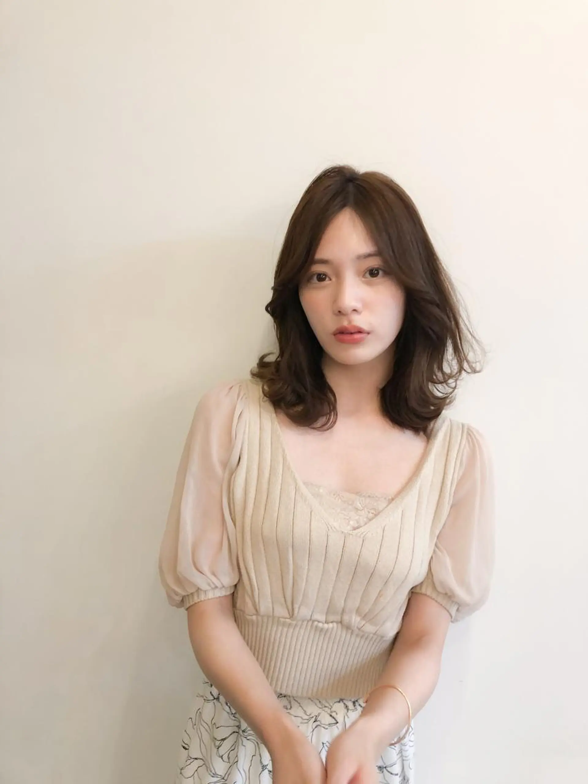 ミディアム カラー パーマ カット GO TODAY シェアサロン 原宿本店所属・ボブ/レイヤー/ パーマ/淀川  純のヘアスタイル