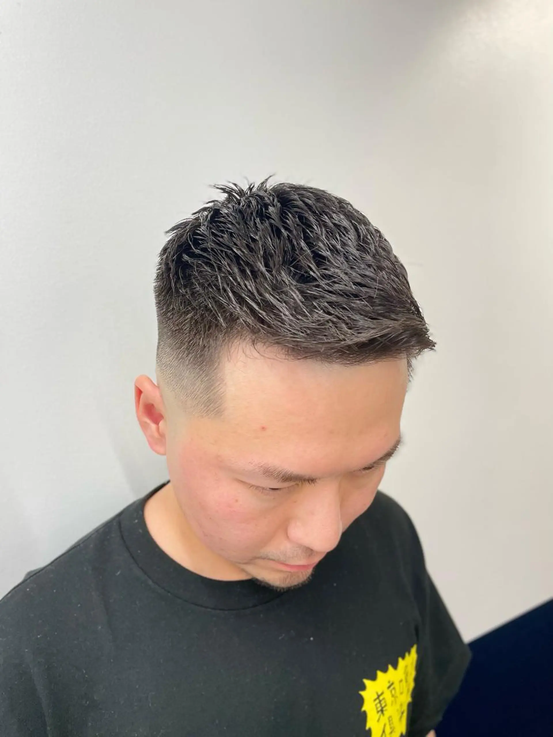 ショート パーマ メンズ フェードカット メンズパーマ スキンフェード カット パーマ 銀座メンズカット/ 銀座メンズパーマ/のヘアスタイル