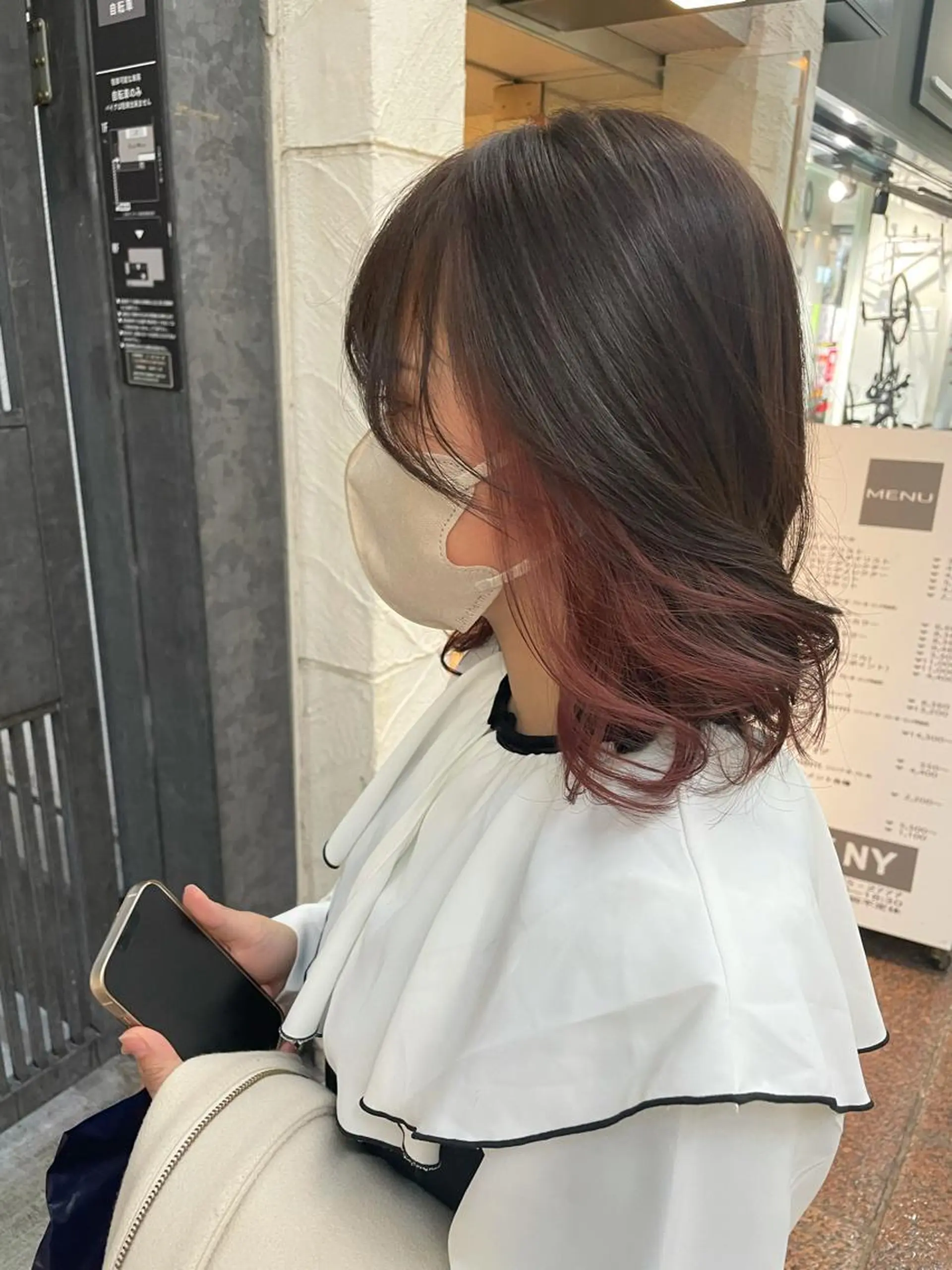 ミディアム カラー ブリーチ インナーカラー ピンクカラー ボブ 12月限定クーポン 💕大量更新ブリーチのヘアスタイル