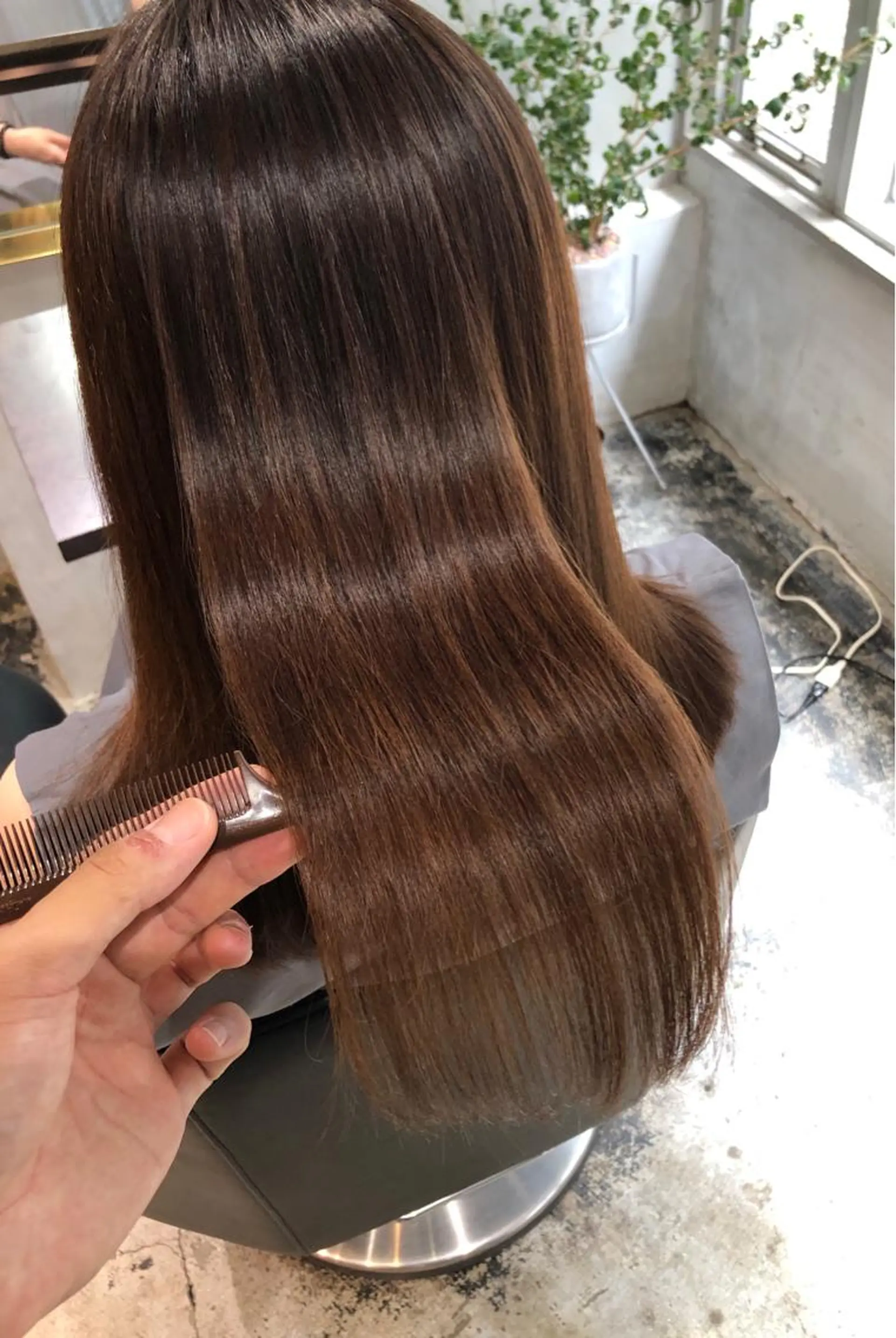 セミロング パーマ 酸性ストレート ストレートパーマ 北花田美容師🍃村尾 光太/むらのヘアスタイル