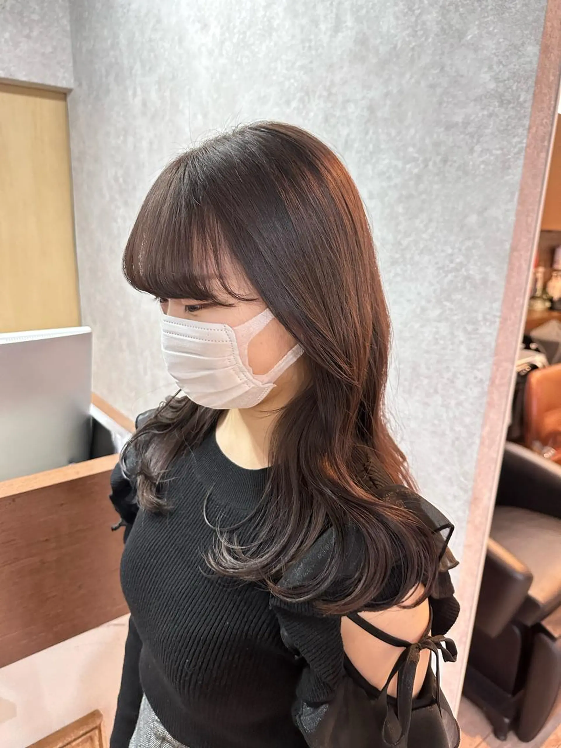 セミロング カラー ヘアカラー トリートメント 高橋 みく/ minim 暖色のヘアスタイル