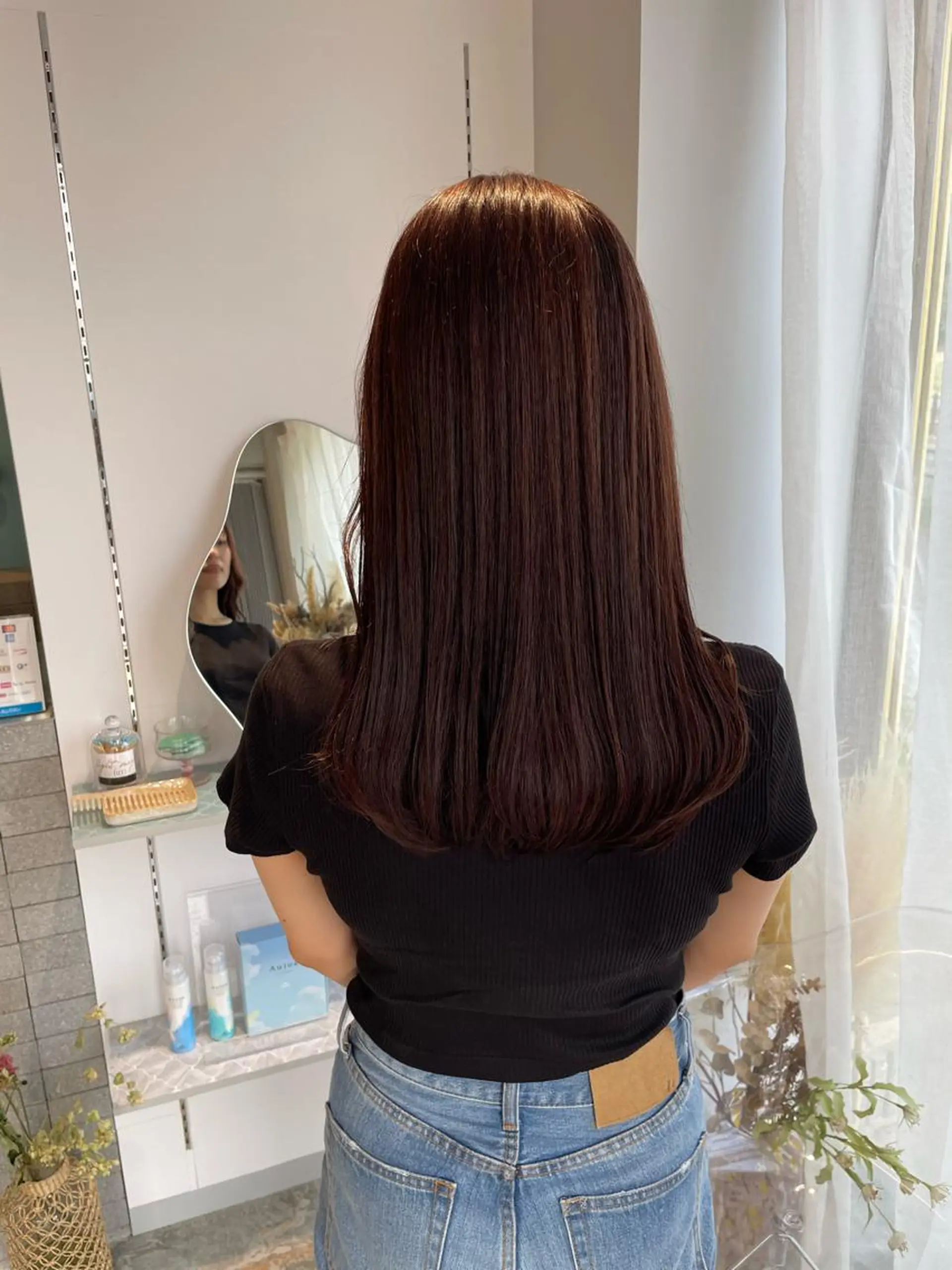 ロング カラー ブラウンカラー パープルカラー パープルブラウン カット ヘアカラー トリートメント INCE HAIR 梅田　阪口のヘアスタイル