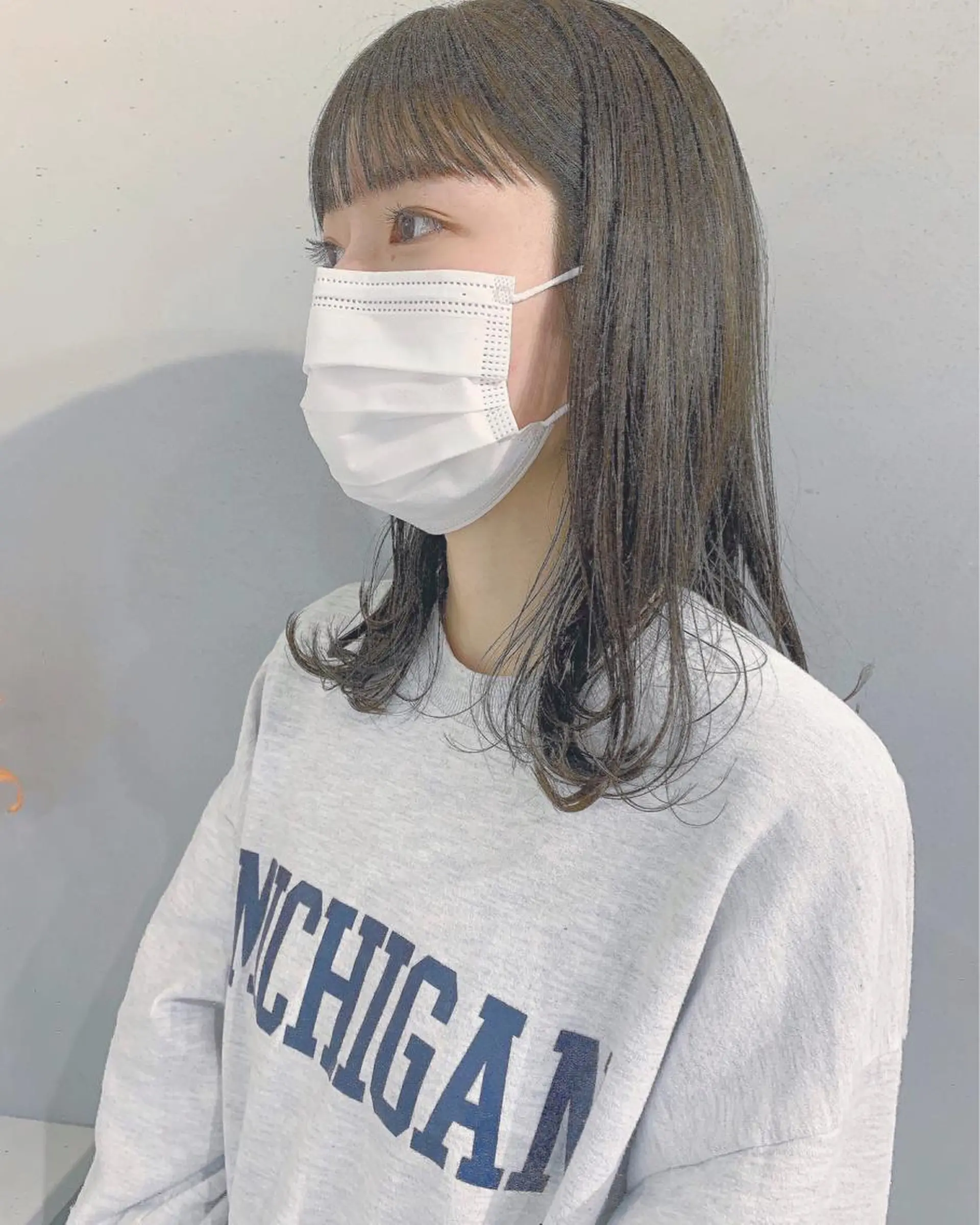 セミロング カラー ボブパーマコテ巻き風 パーマNo1深江秀平のヘアスタイル