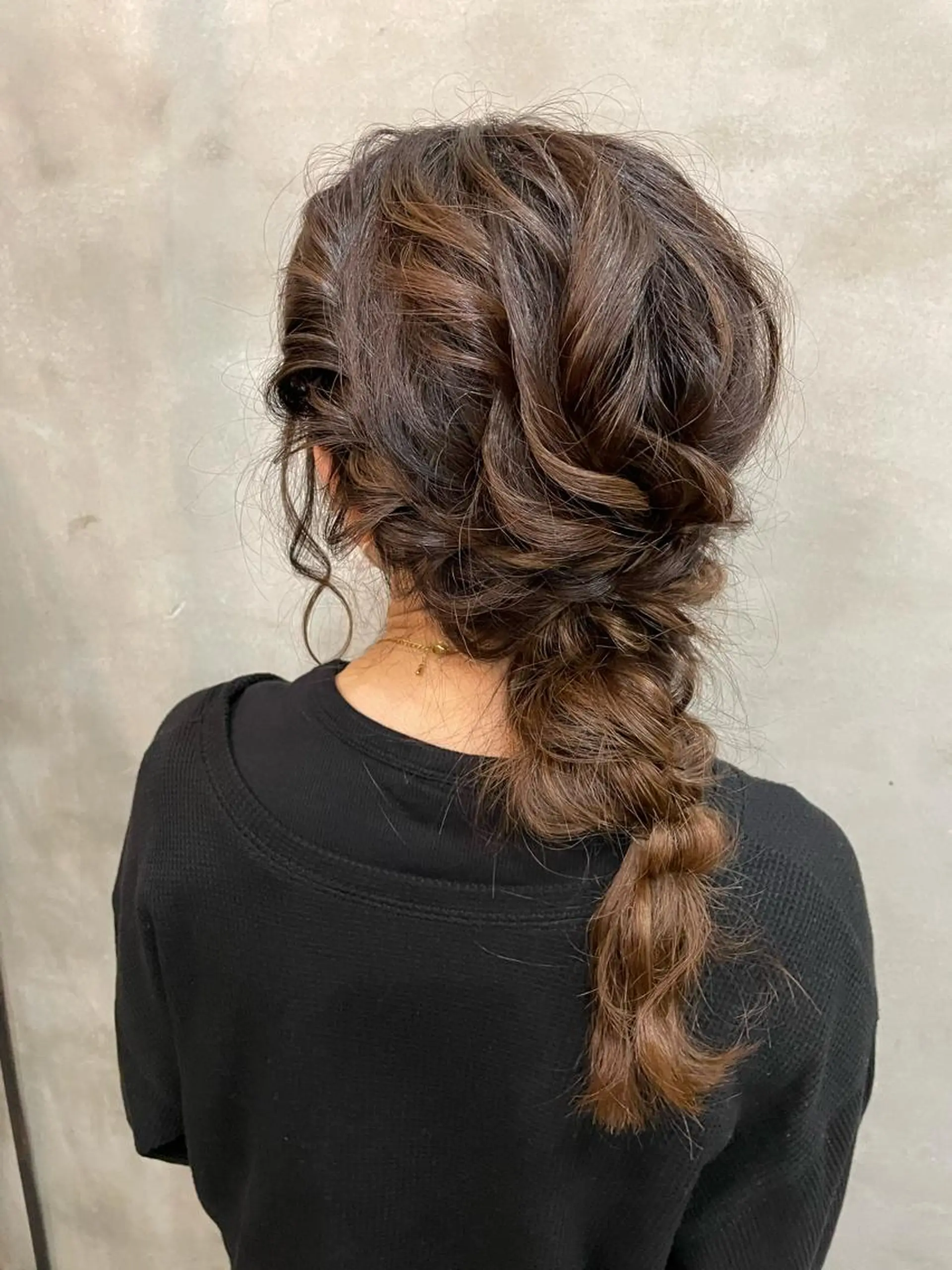 ロング ヘアアレンジ ヘアセット 【ピンク/韓国ヘア/ ヘアセット】亜海のヘアスタイル