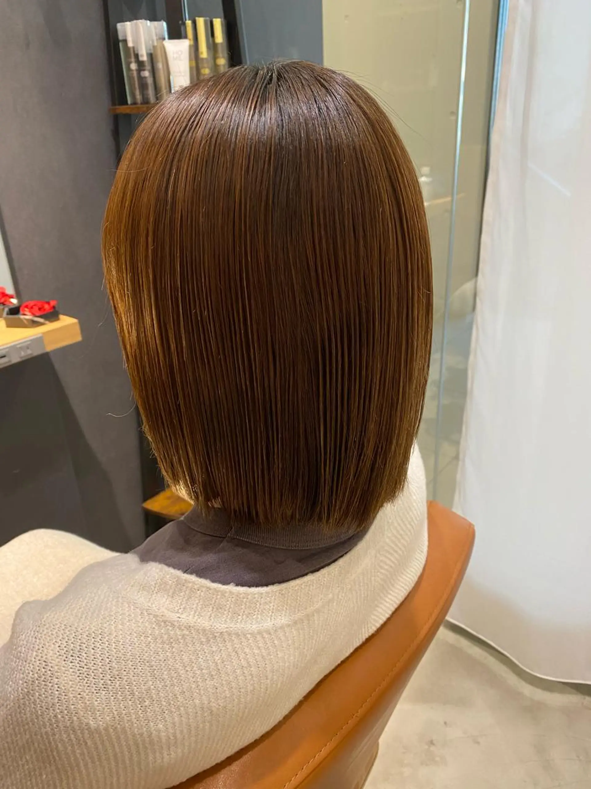 ショート パーマ ボブ 髪質改善 ストレートパーマ カット 縮毛矯正 トリートメント 田中 アキオのヘアスタイル