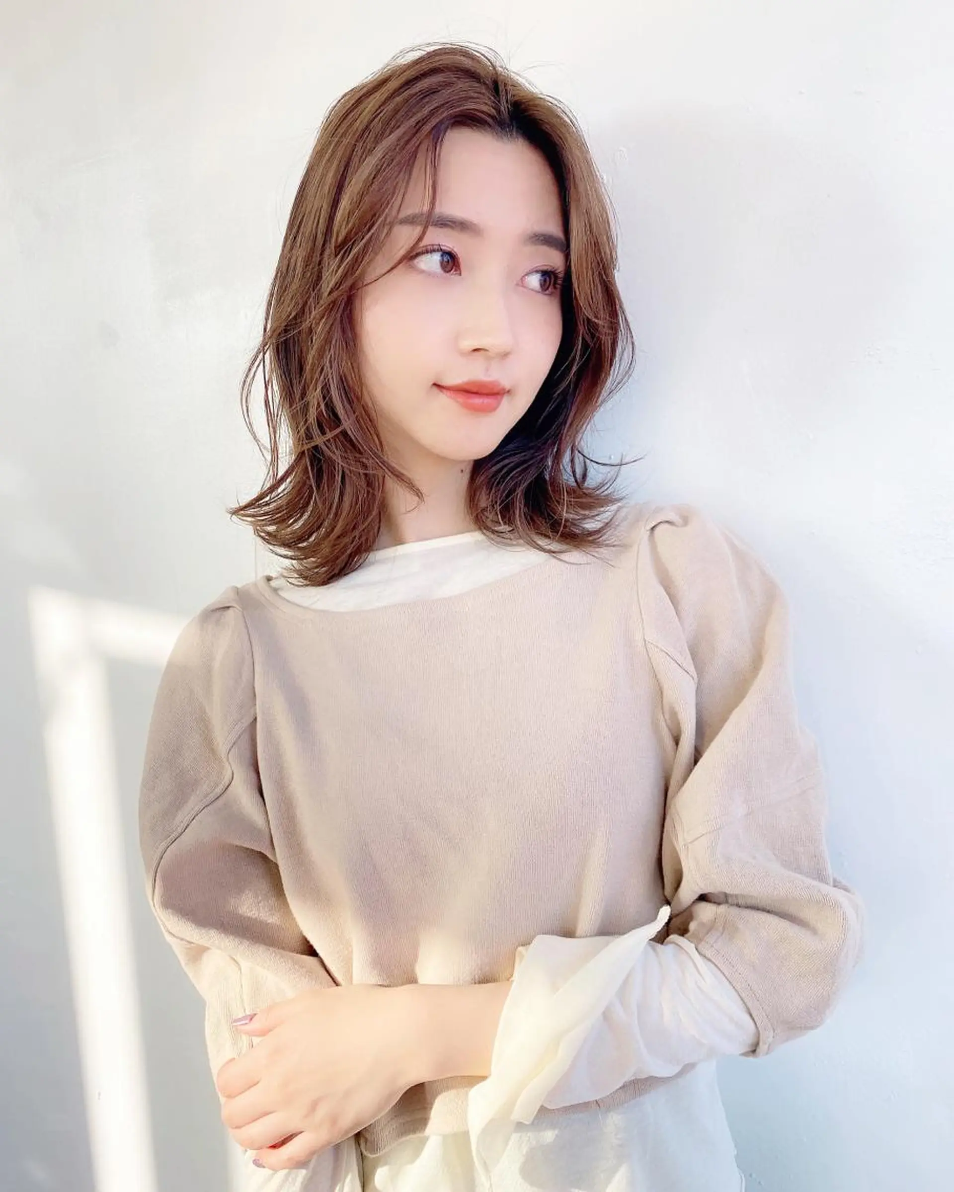 ミディアム 韓国風ヘア レイヤーカット 鎌倉 彩のヘアスタイル