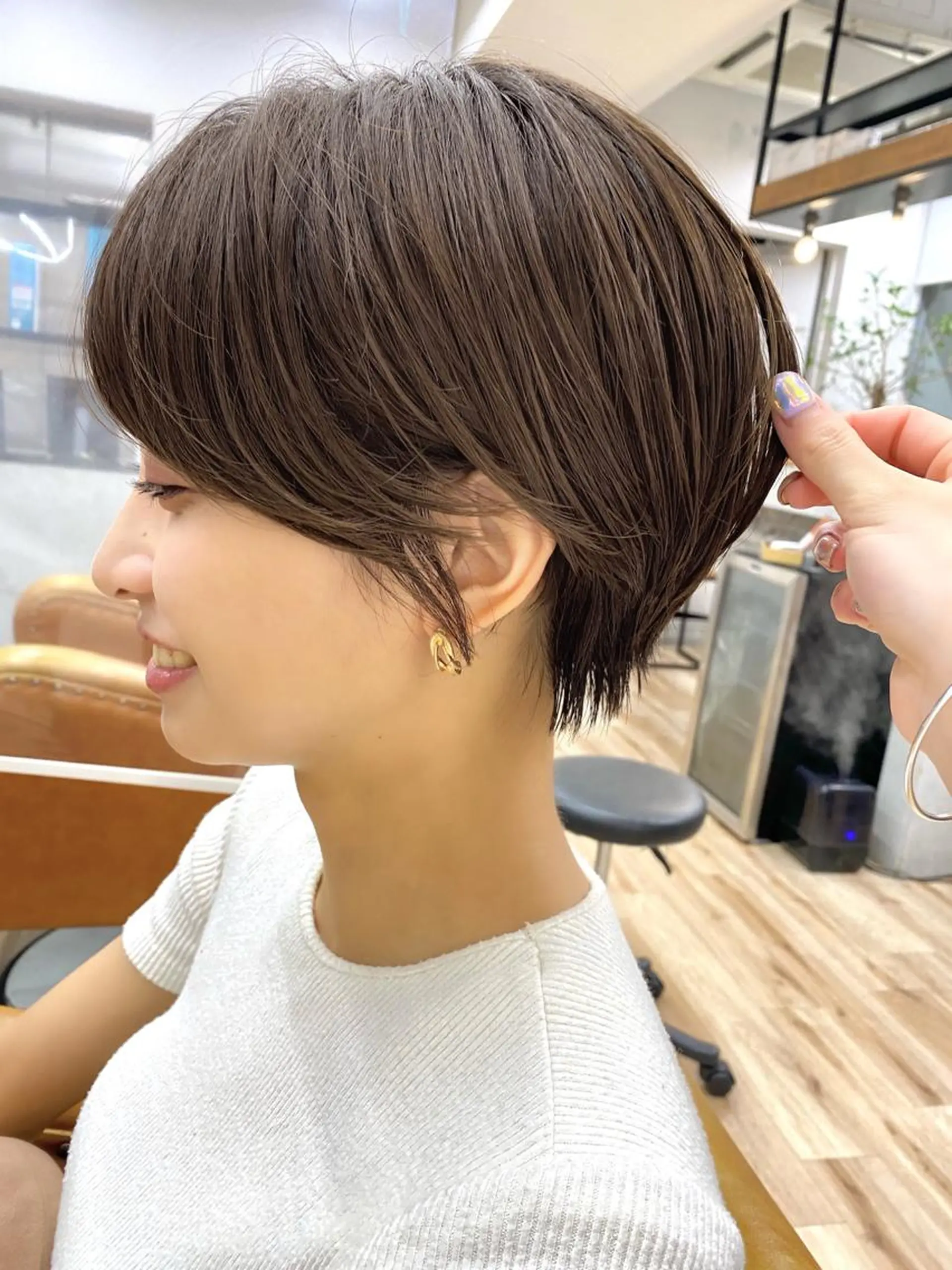 ショート カラー パーマ ヘアアレンジ Riposo.所属・✨艶髪✨ 奈須晴香のヘアスタイル