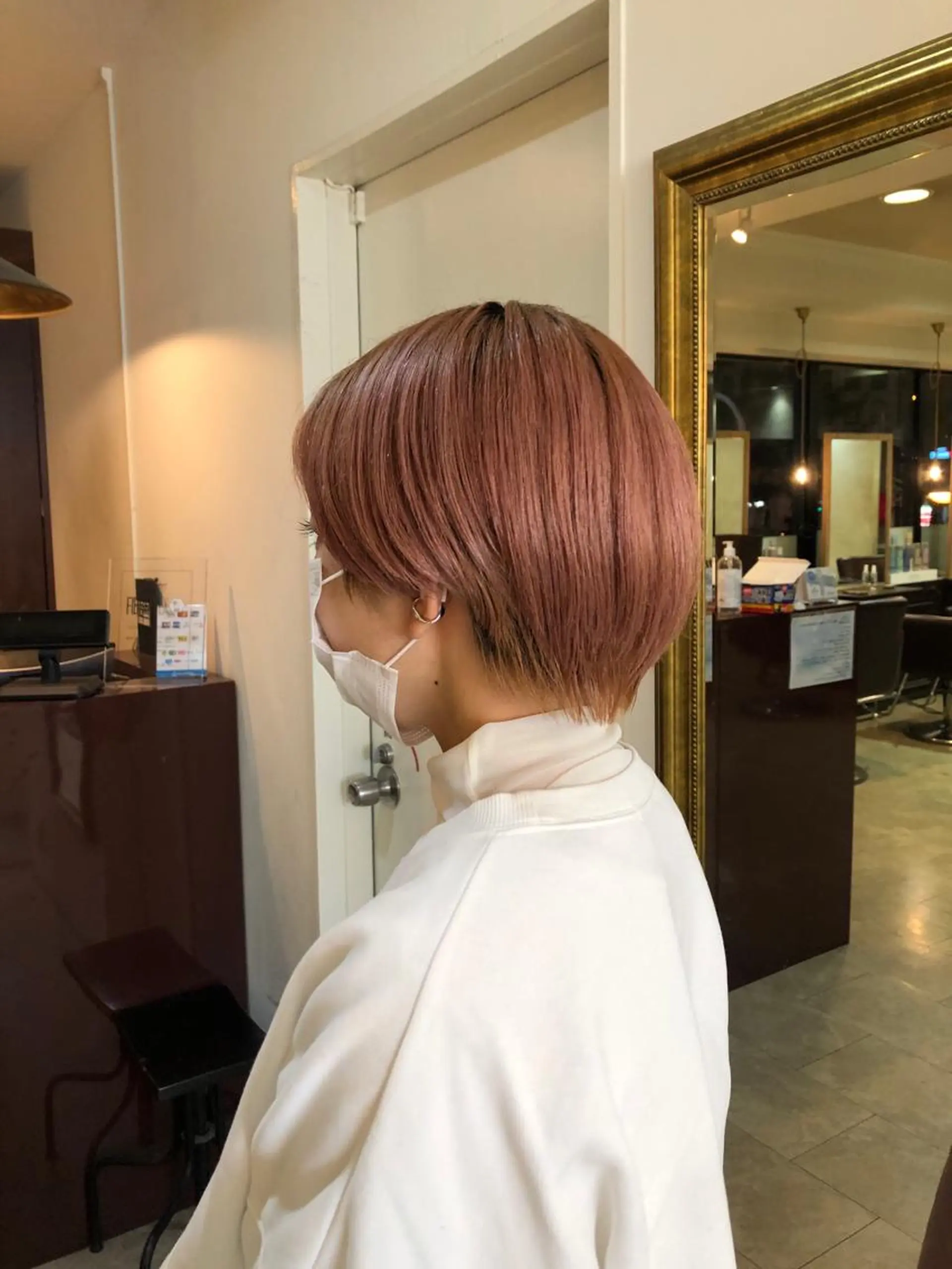 ショート ショートボブ ハンサムショート ボブ くびれヘア ショートヘア ショート/パーマ/ カラー/FUKOのヘアスタイル