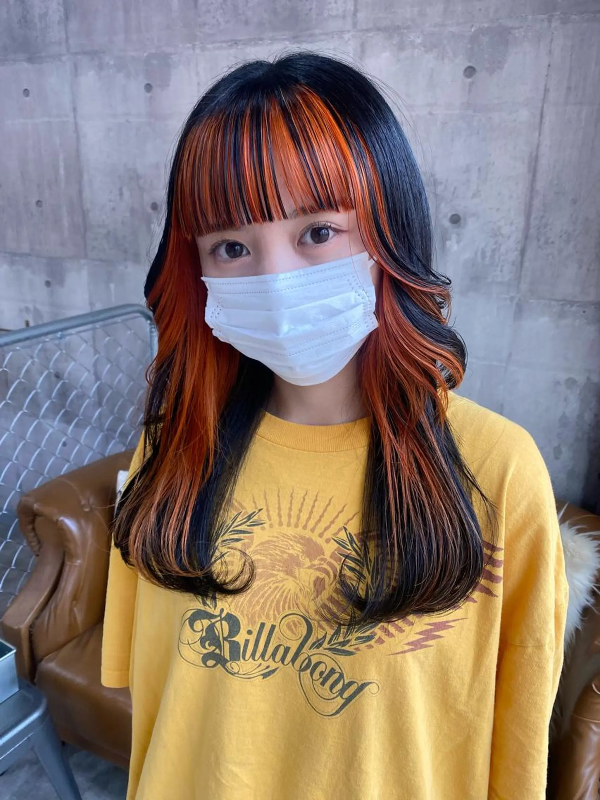 セミロング カラー インナーカラー ヘアカラー SHURI❤️‍🔥 中/韓mix ♡のヘアスタイル