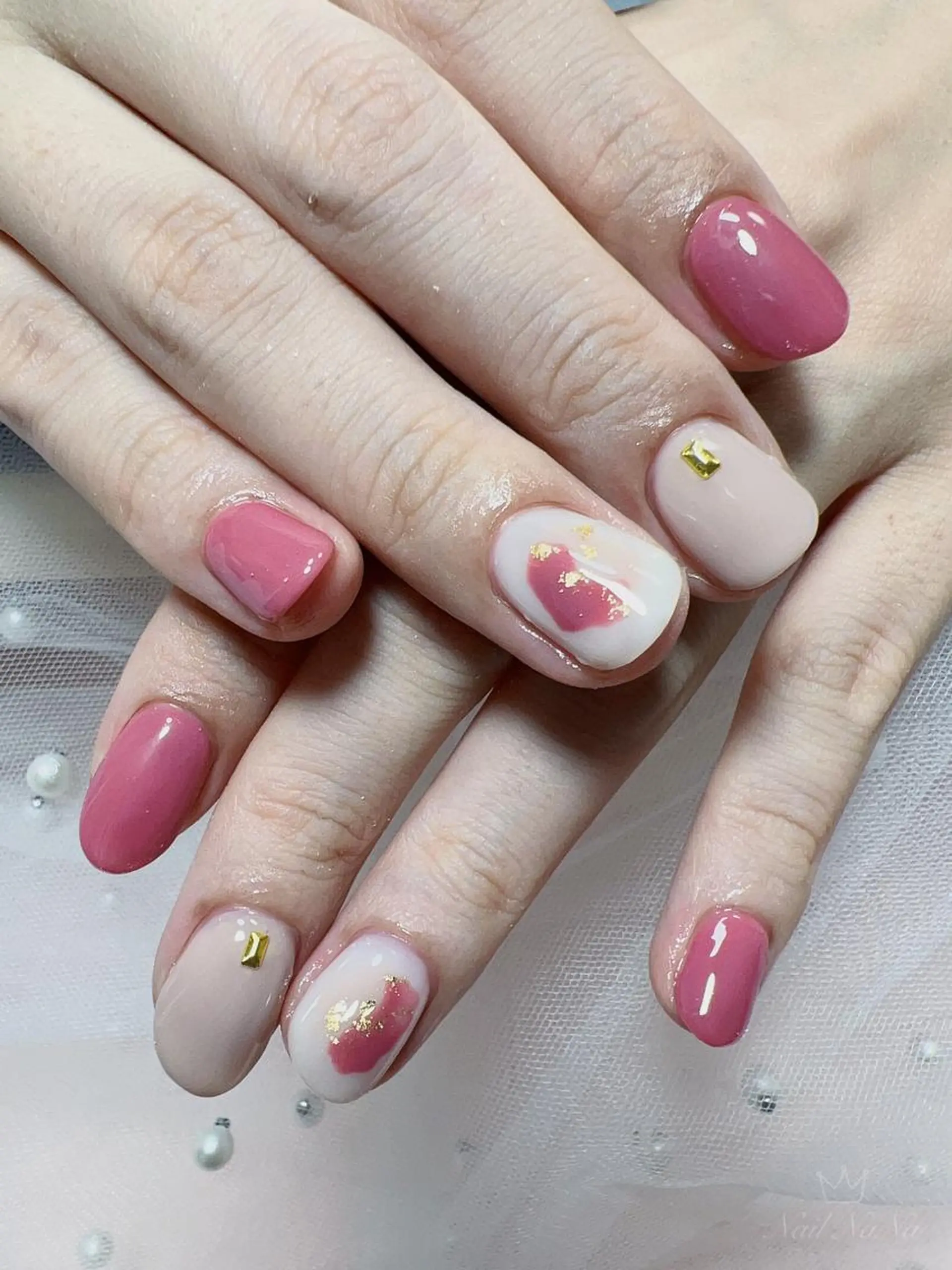 ショート カラー ネイル ハンドネイル Nail NaNaのネイルデザイン