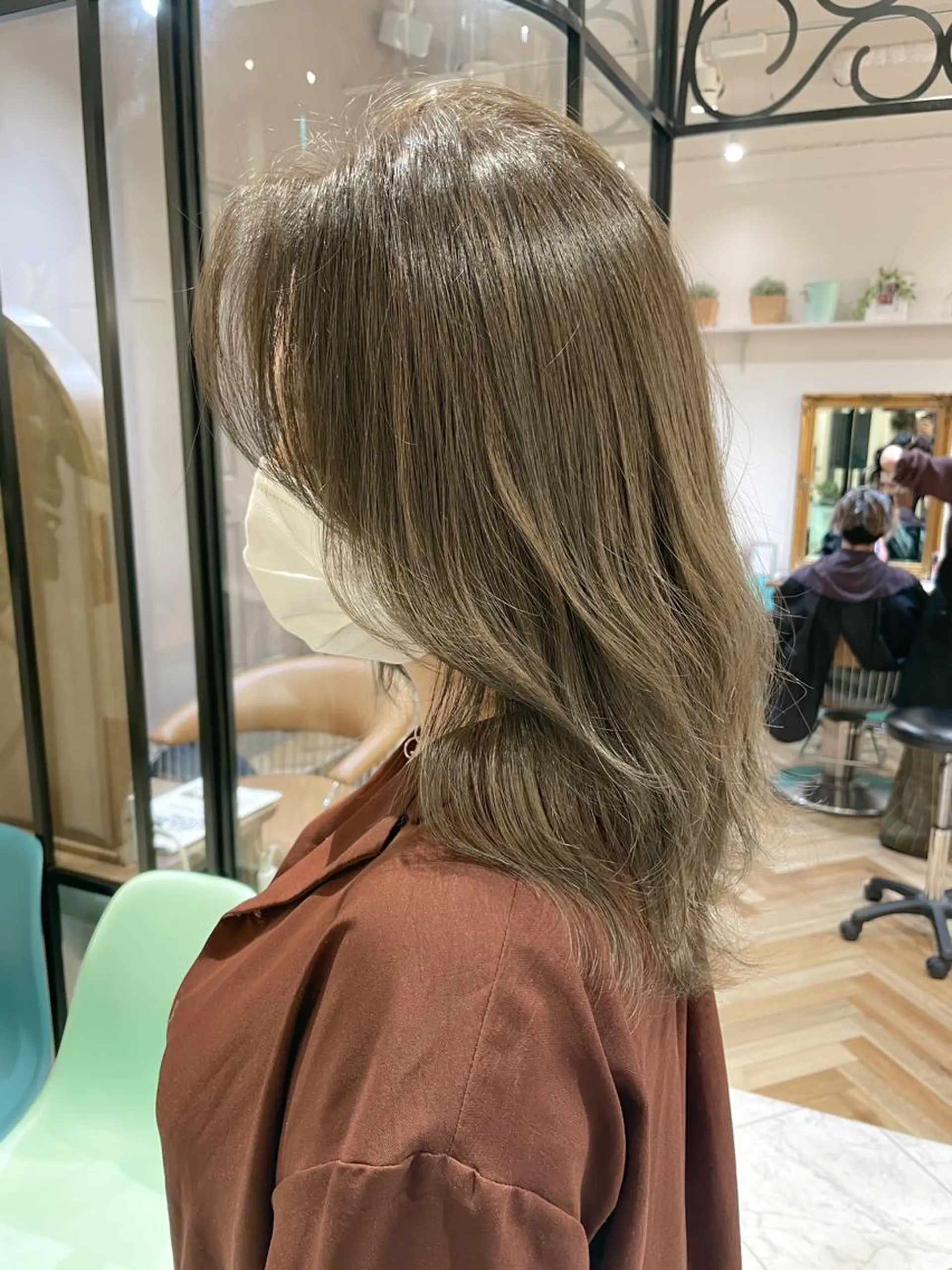 セミロング カラー カット 縮毛矯正 トリートメント レイヤー/韓国ヘア 縮毛矯正🫧鈴木颯のヘアスタイル