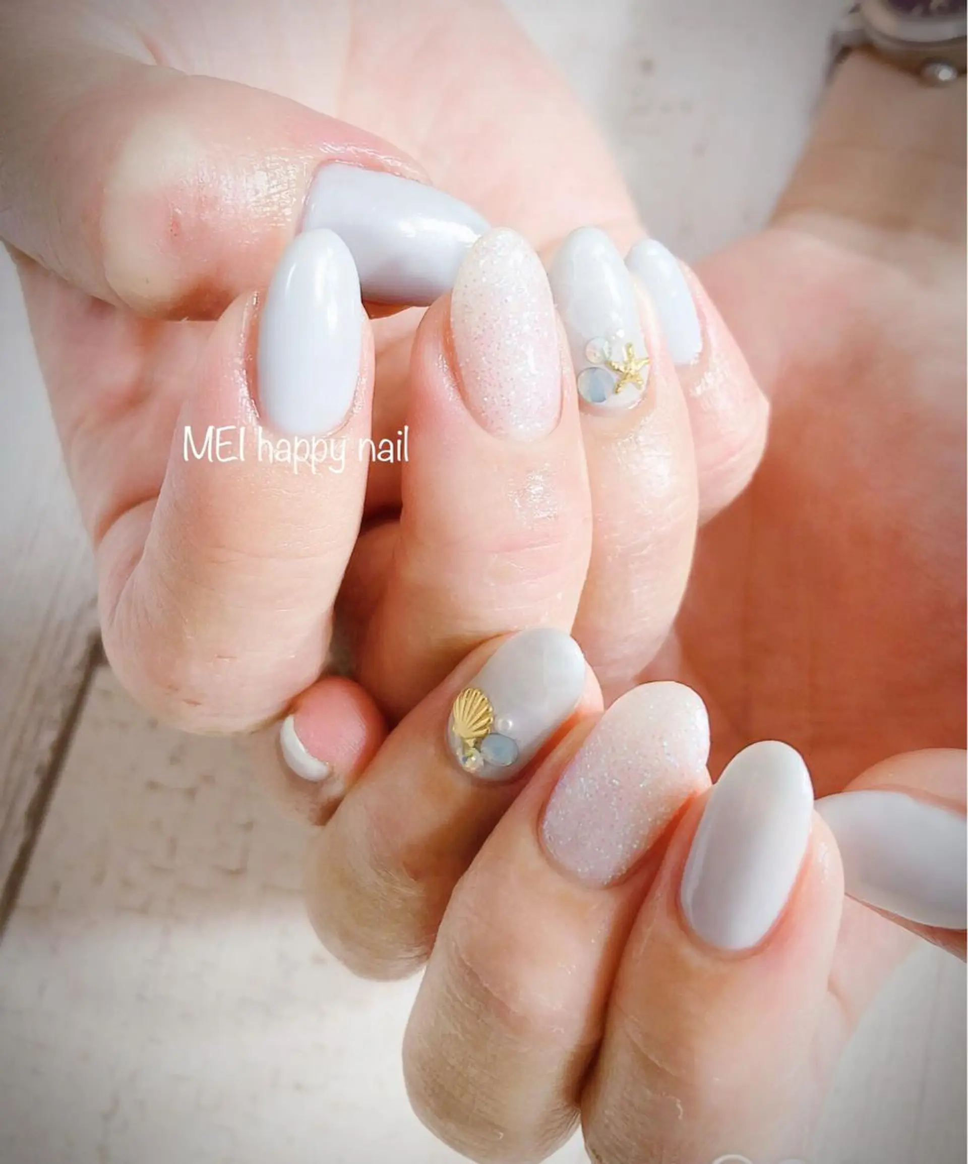 ネイル 北浦和 自爪育成ケアのネイルデザイン