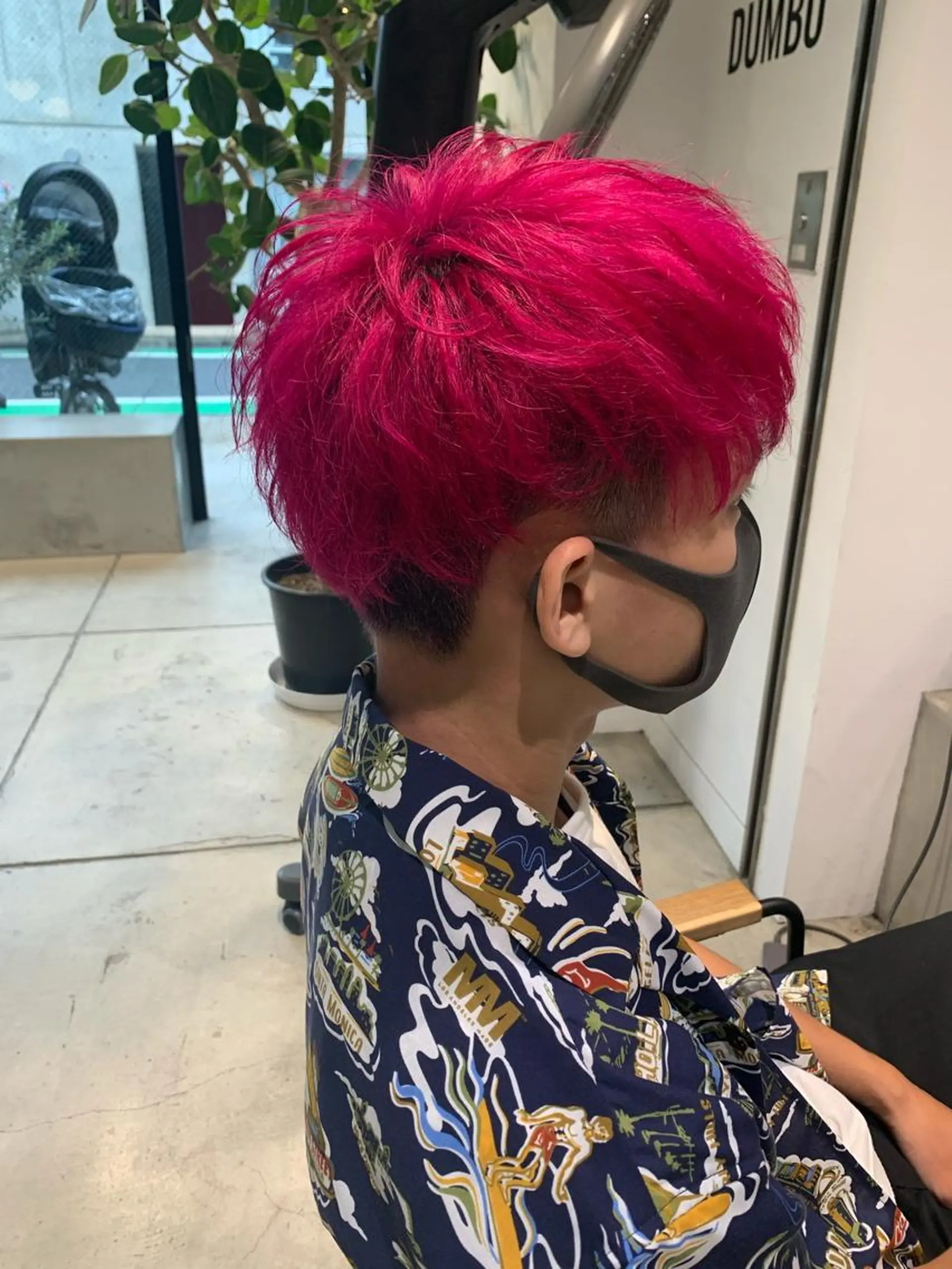 ショート カラー ヘアアレンジ メンズ ピンクカラー メンズパーマの達人 🌟川内絵人のヘアスタイル