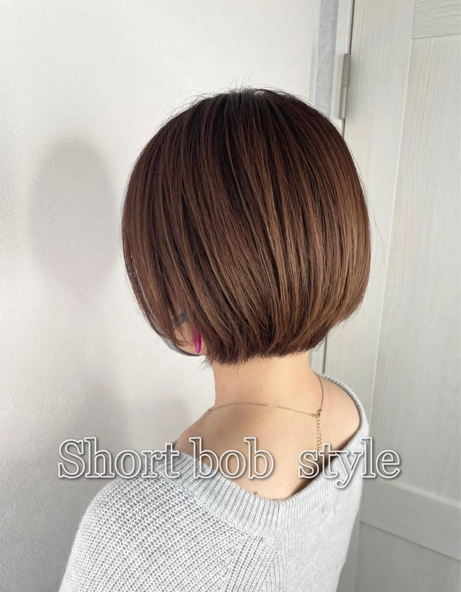 ショート 小顔カット/透明感 カラー/美髪矯正🫧のヘアスタイル