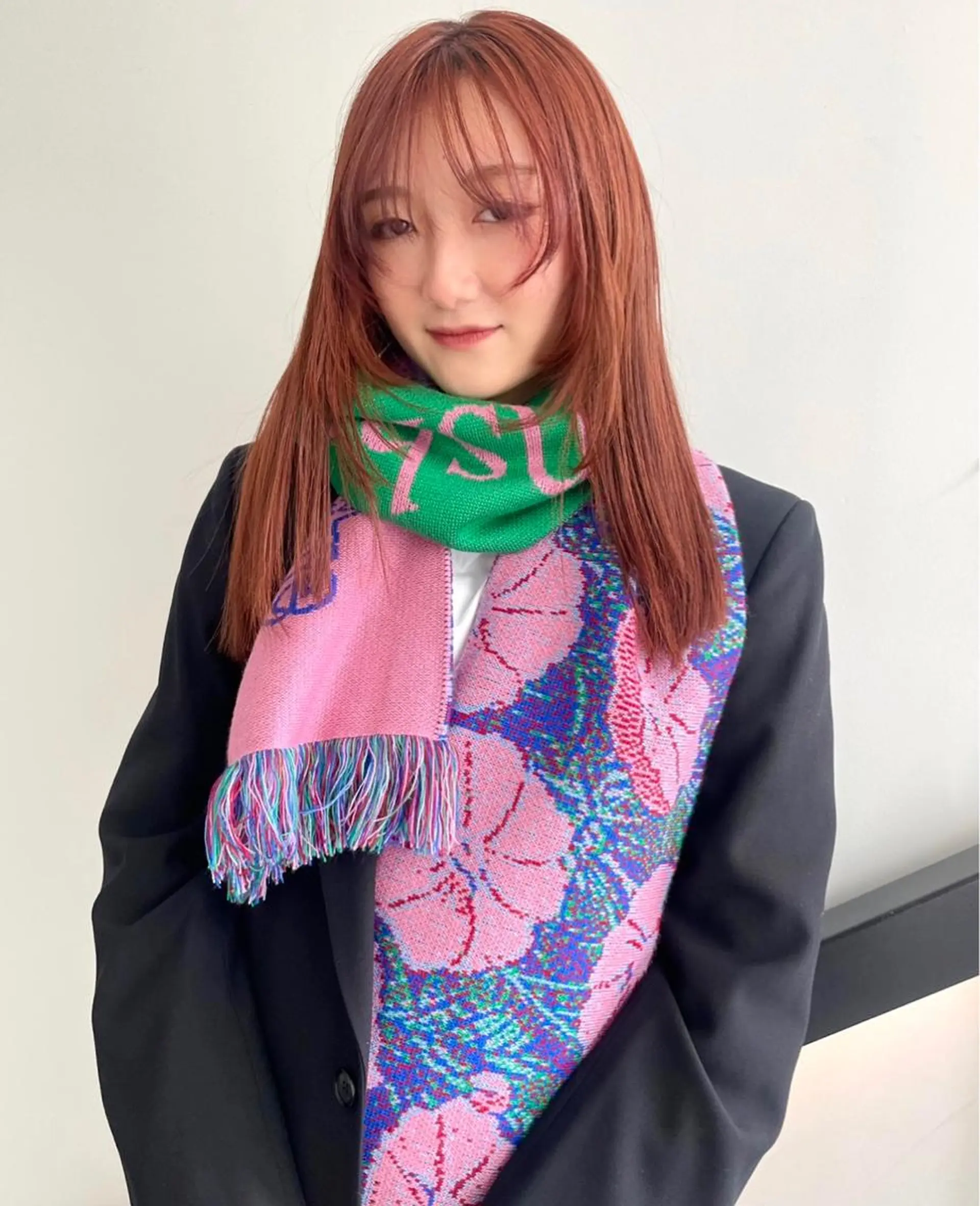 セミロング カラー ブラウンカラー オレンジ オレンジブラウン ヘアカラー hair&nail ☯️アイリ☯️のネイルデザイン