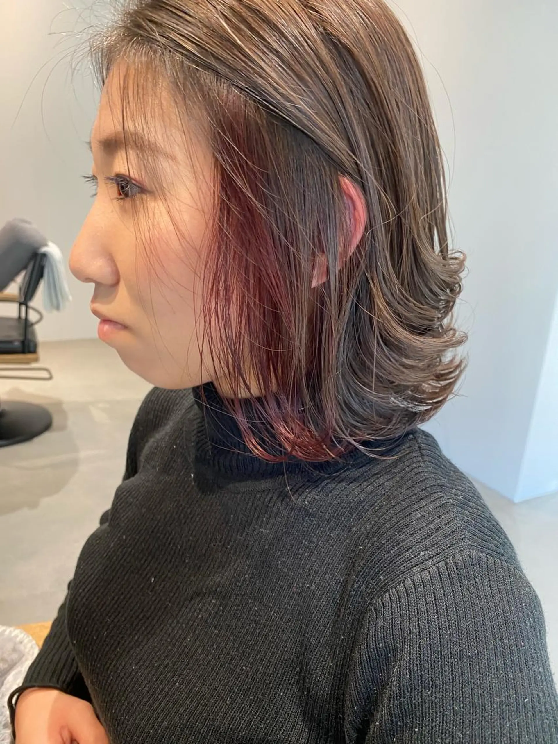 ミディアム カラー カット ヘアカラー ROCAReTA  FOR HAIR 河原町三条店所属・あべ ゆうかのヘアスタイル