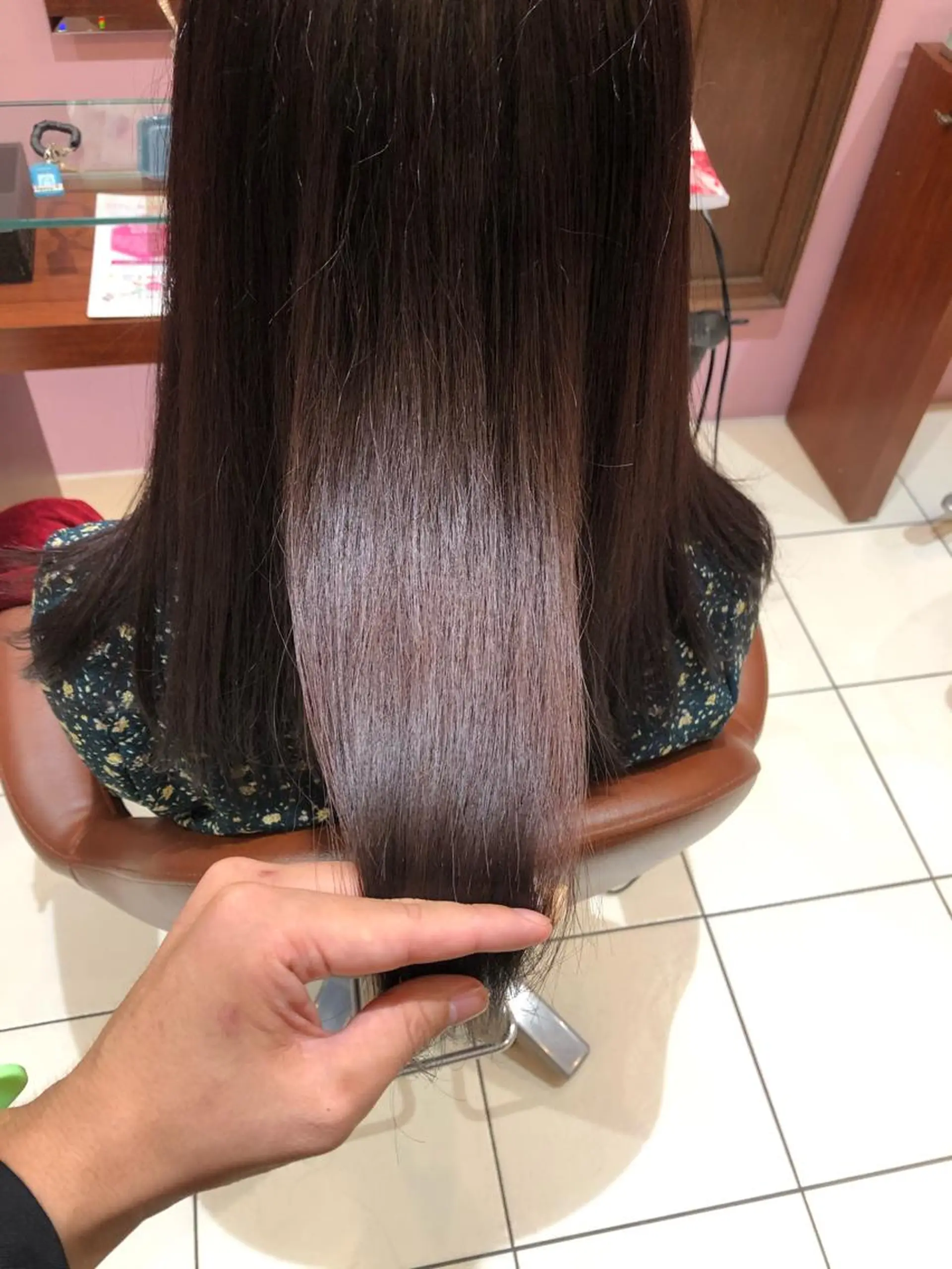 ロング カラー ピンクカラー ピンクパープル パープルカラー 大阪長居🌱野見山 卓也のヘアスタイル