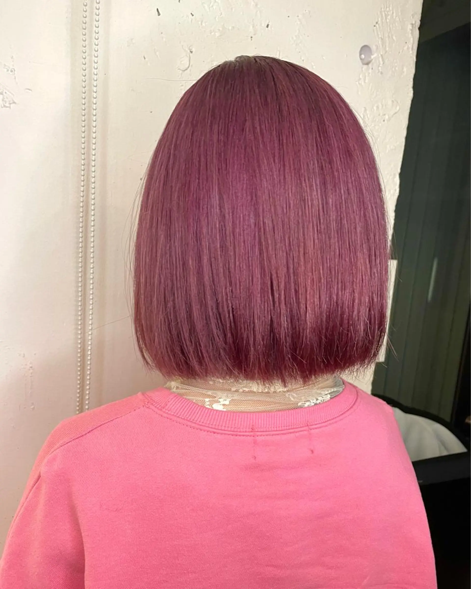 ショート カラー ブリーチ ダブルカラー ハイトーンカラー ラベンダーカラー ラベンダーピンク TIECHEL所属・韓国ナチュラル・ ベージュ/落合夏希のヘアスタイル